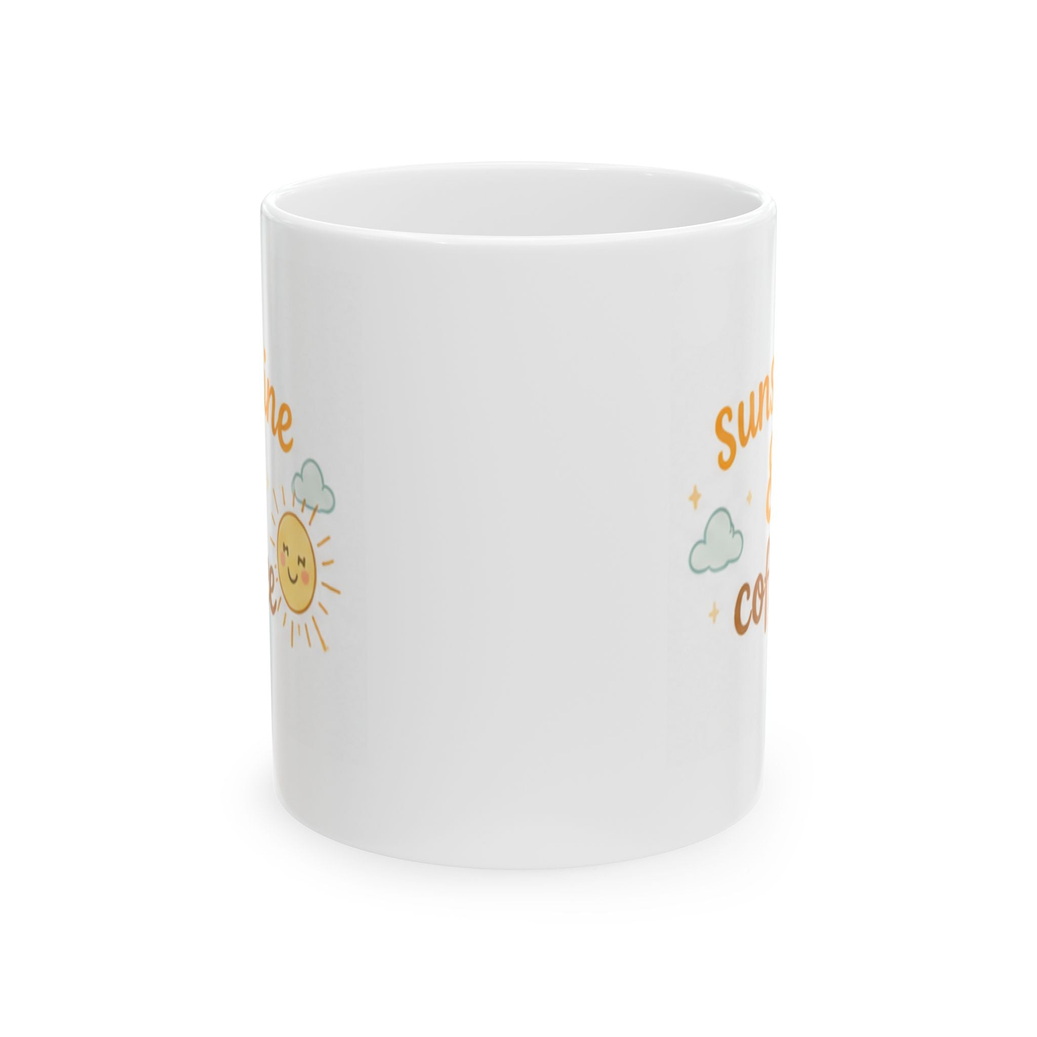 sunshine & coffee Mug | Cute Girly Coffee Mug | Pink Aesthetic Coffee Cup | Coffee Lover Gift | Feminine Ceramic Mug