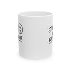 tired but caffeinated Mug | Funny Coffee Mug | Iced Coffee Lover Gift | Cute Coffee Cup | Coffee Addict Mug | Ceramic Mug