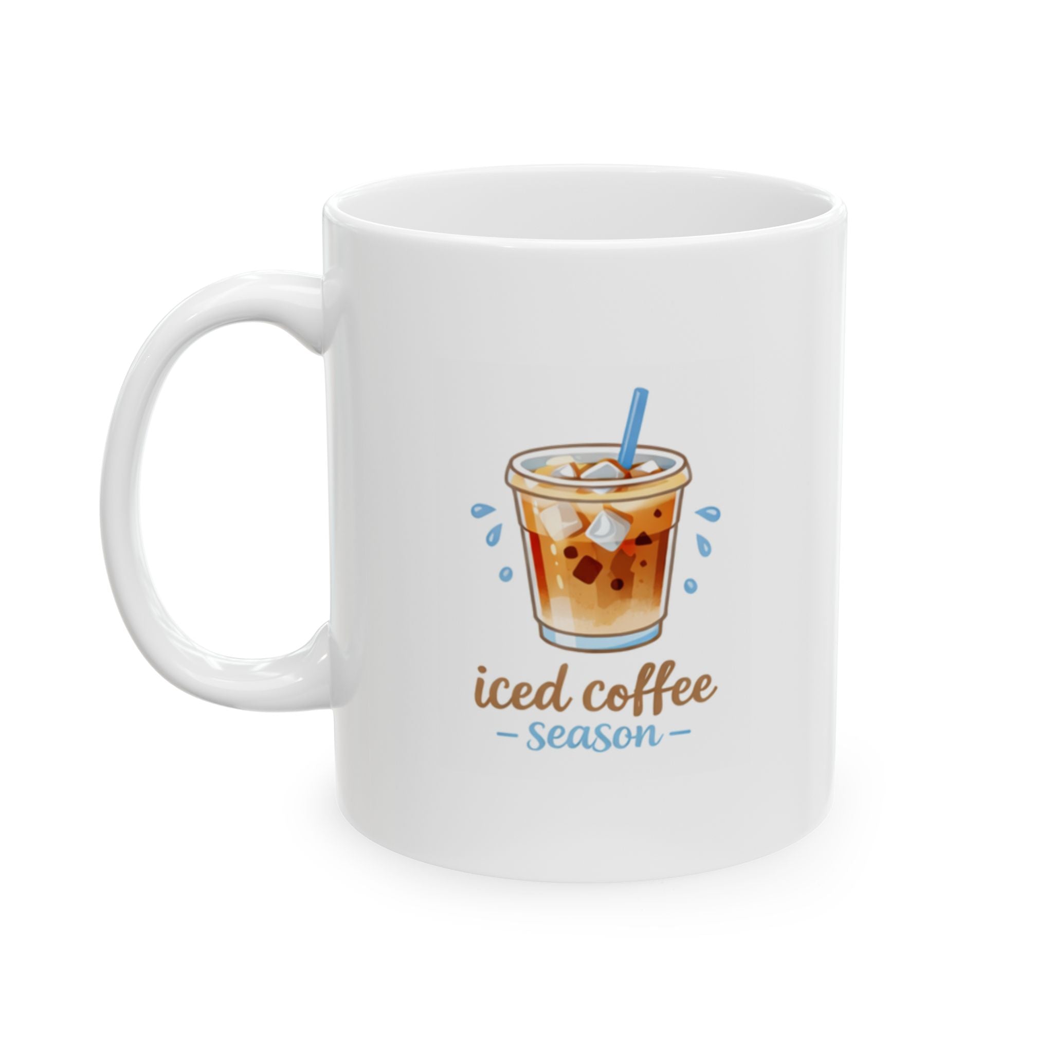 iced coffee season Summer Mug | Cute Coffee Mug | Beach Coffee Cup | Iced Coffee Mug | Summer Gift | Ceramic Mug