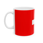 Switzerland Flag Mug | Patriotic Coffee Cup | Gift for Expats, Switzerland Heritage & Travelers