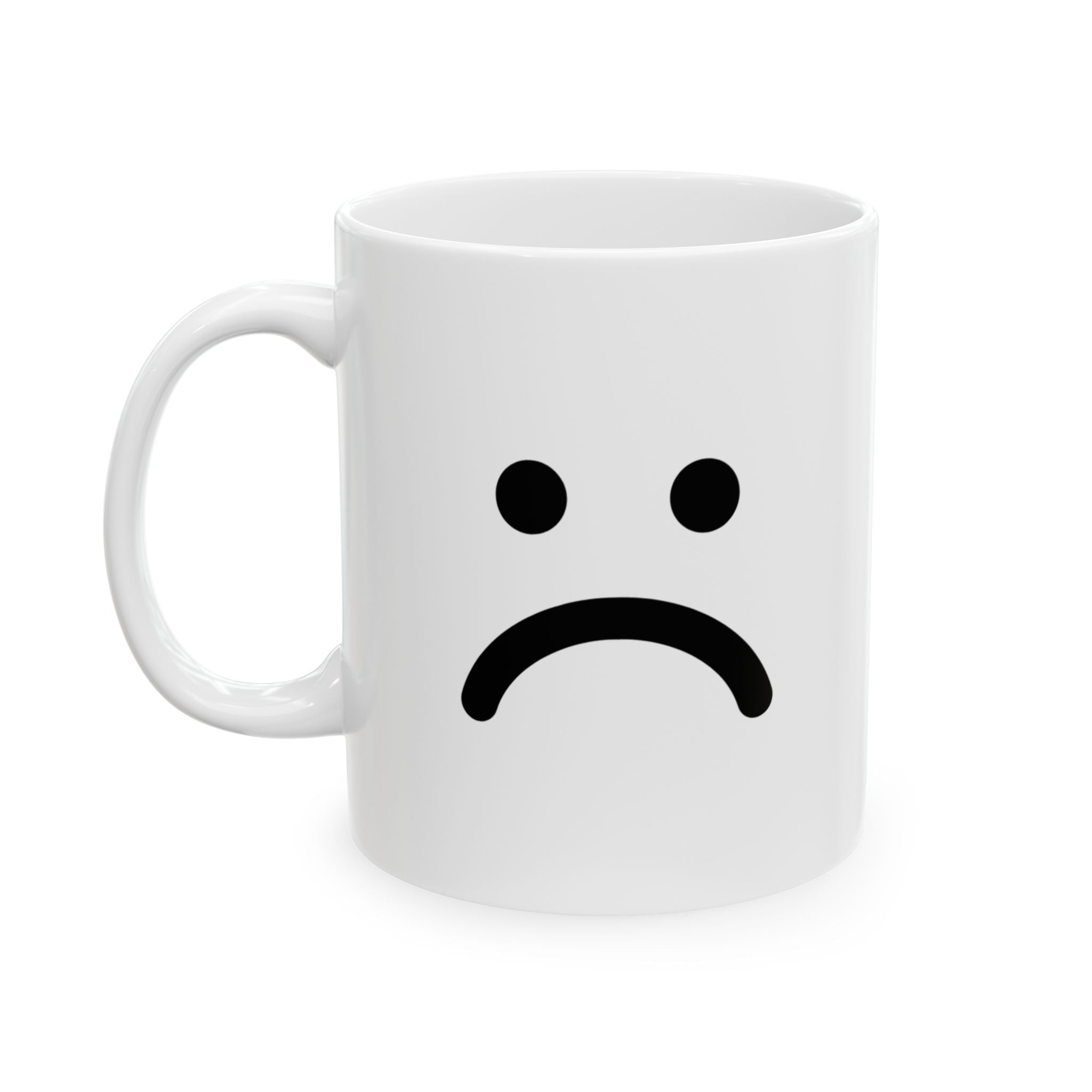 Sad Face Mug Emoji Mug | Cute Minimalist Coffee Mug | Funny Ceramic Mug | Aesthetic Gift | Cute Coffee Cup