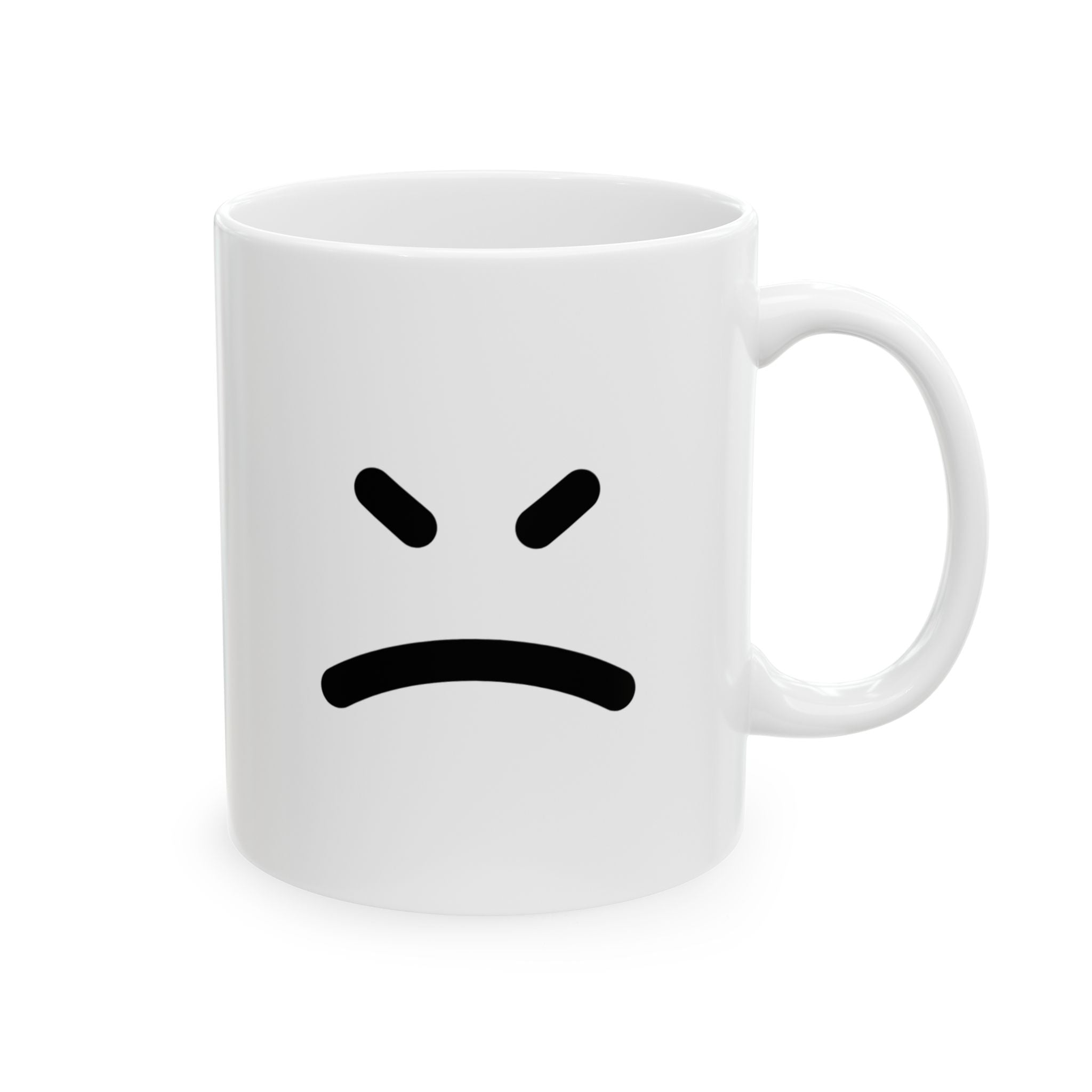 Angry Emoji Mug Emoji Mug | Cute Minimalist Coffee Mug | Funny Ceramic Mug | Aesthetic Gift | Cute Coffee Cup