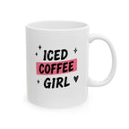 iced coffee girl Mug | Funny Coffee Mug | Iced Coffee Lover Gift | Cute Coffee Cup | Coffee Addict Mug | Ceramic Mug