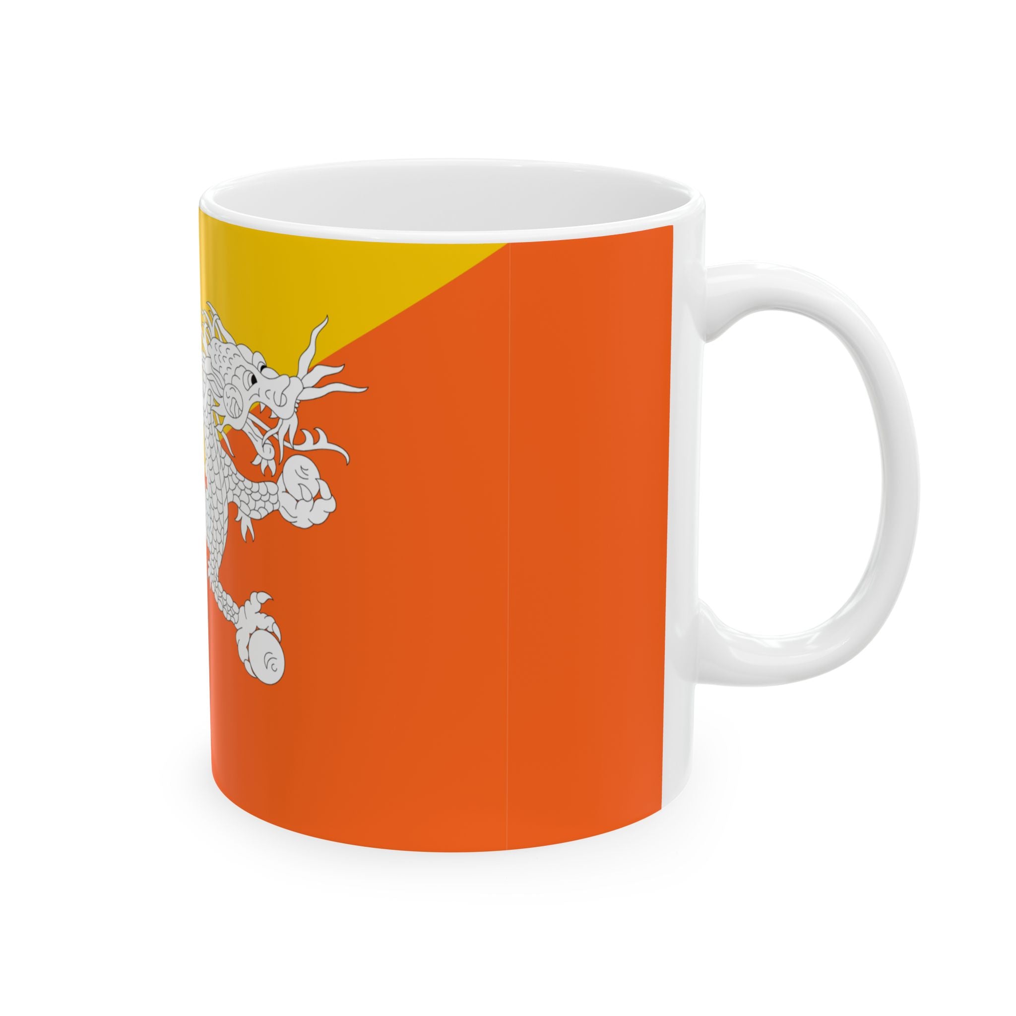 Bhutan Flag Mug | Patriotic Coffee Cup | Gift for Expats, Bhutan Heritage & Travelers