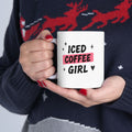 iced coffee girl Mug | Funny Coffee Mug | Iced Coffee Lover Gift | Cute Coffee Cup | Coffee Addict Mug | Ceramic Mug