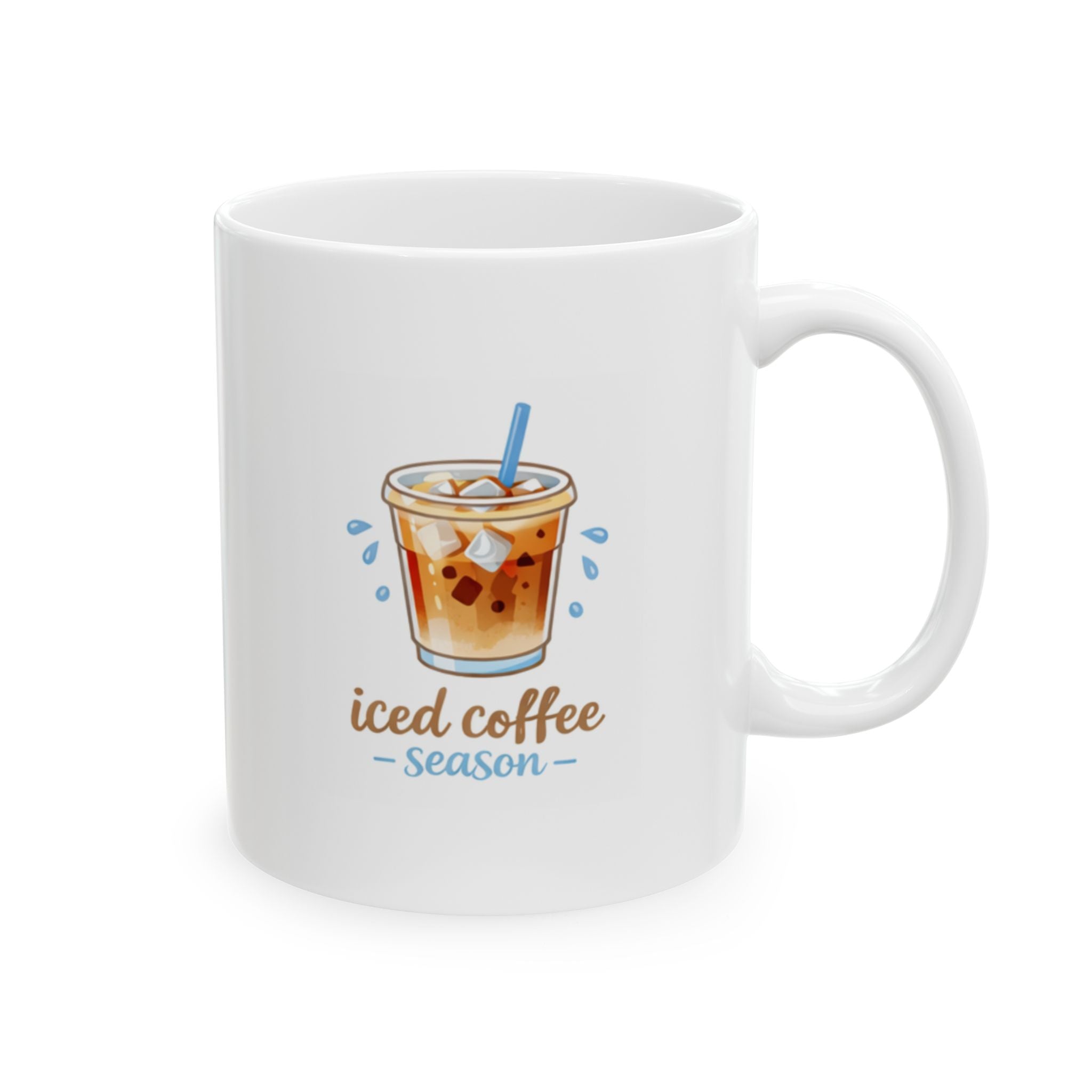 iced coffee season Summer Mug | Cute Coffee Mug | Beach Coffee Cup | Iced Coffee Mug | Summer Gift | Ceramic Mug