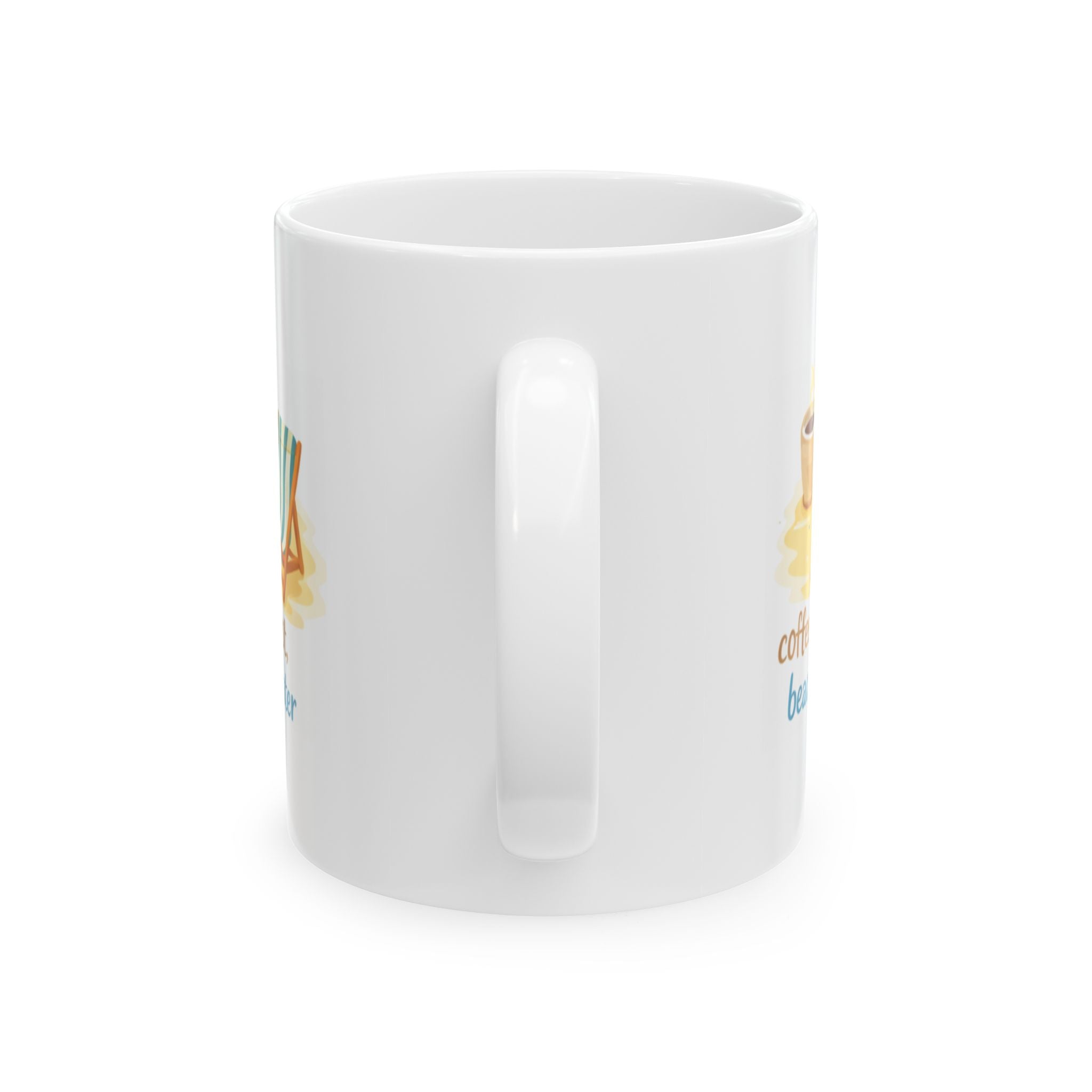 coffee first, beach later Summer Mug | Cute Coffee Mug | Beach Coffee Cup | Iced Coffee Mug | Summer Gift | Ceramic Mug