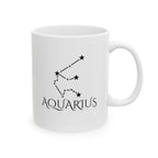Aquarius Zodiac Mug | Astrology Coffee Mug | Horoscope Gift | Ceramic Zodiac Cup | Birthday Gift