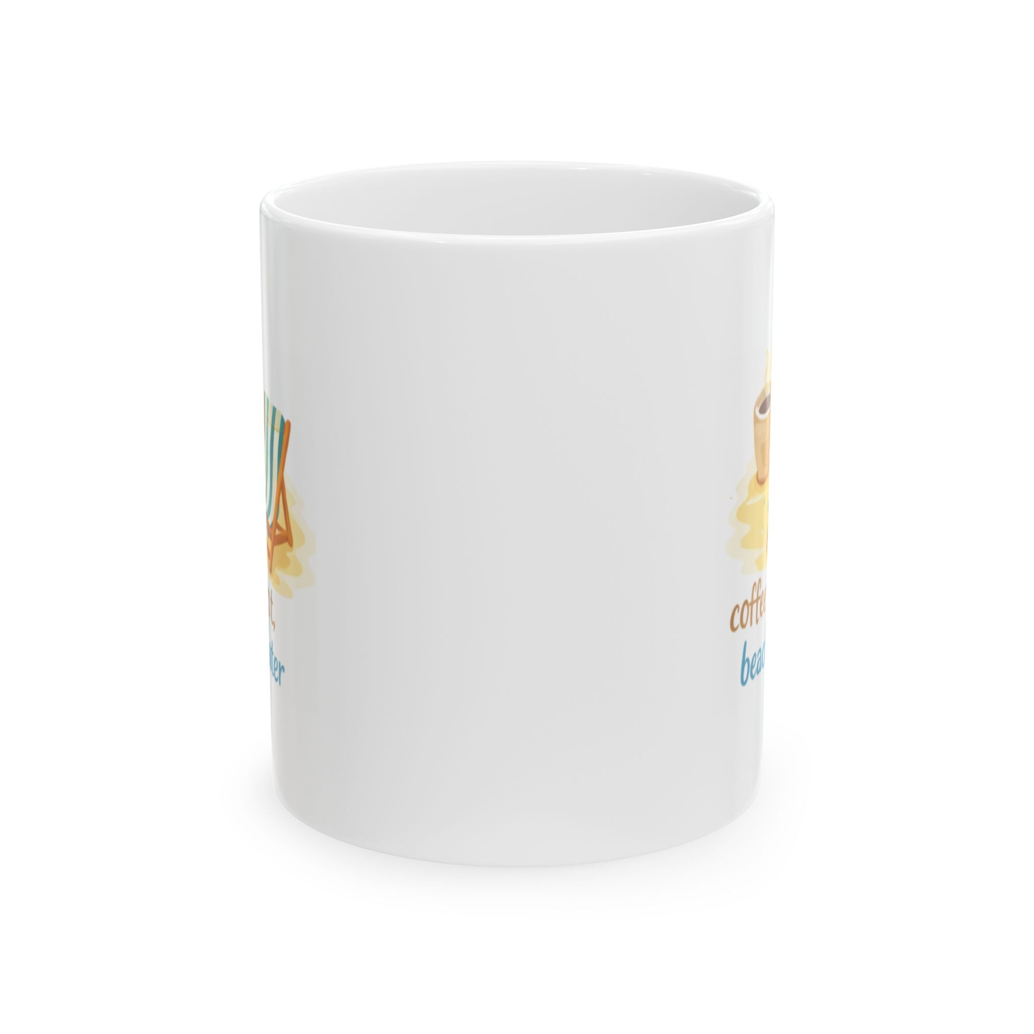 coffee first, beach later Summer Mug | Cute Coffee Mug | Beach Coffee Cup | Iced Coffee Mug | Summer Gift | Ceramic Mug