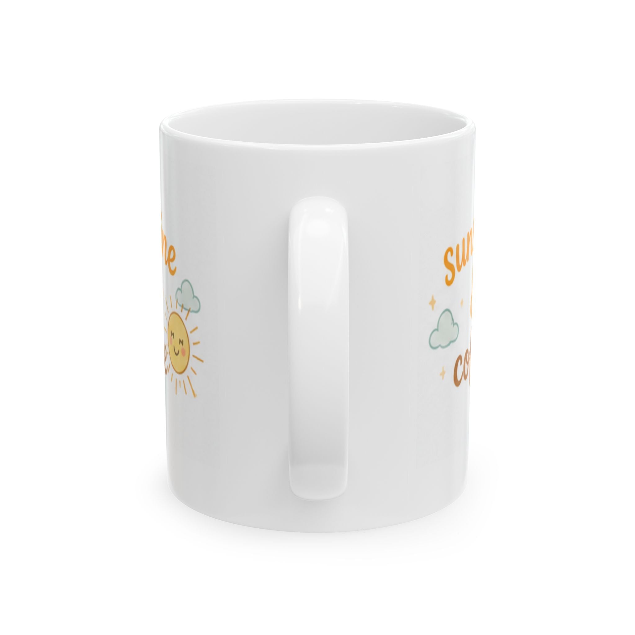 sunshine & coffee Mug | Cute Girly Coffee Mug | Pink Aesthetic Coffee Cup | Coffee Lover Gift | Feminine Ceramic Mug