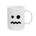 Nervous Face Mug Emoji Mug | Cute Minimalist Coffee Mug | Funny Ceramic Mug | Aesthetic Gift | Cute Coffee Cup