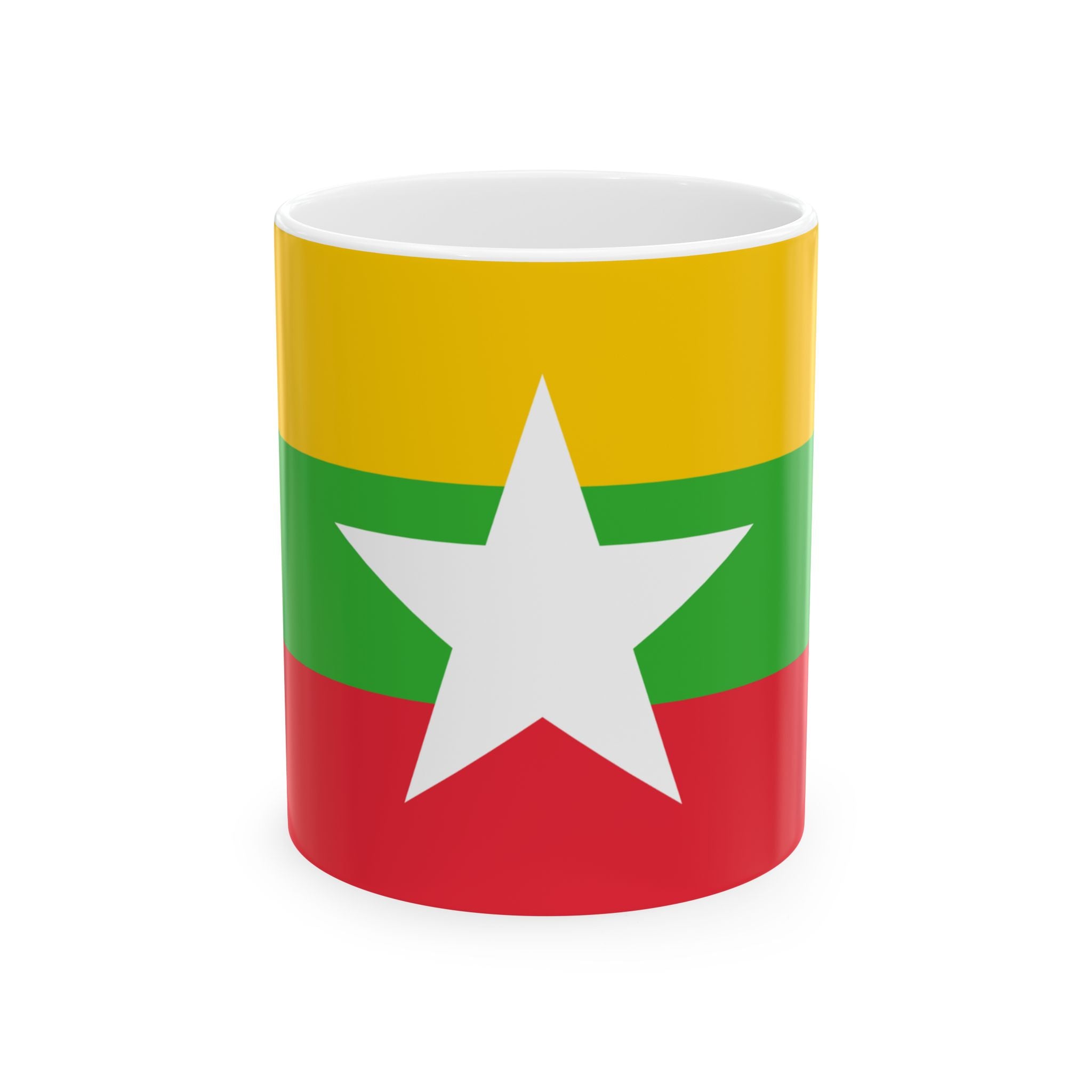 Myanmar Flag Mug | Patriotic Coffee Cup | Gift for Expats, Myanmar Heritage & Travelers