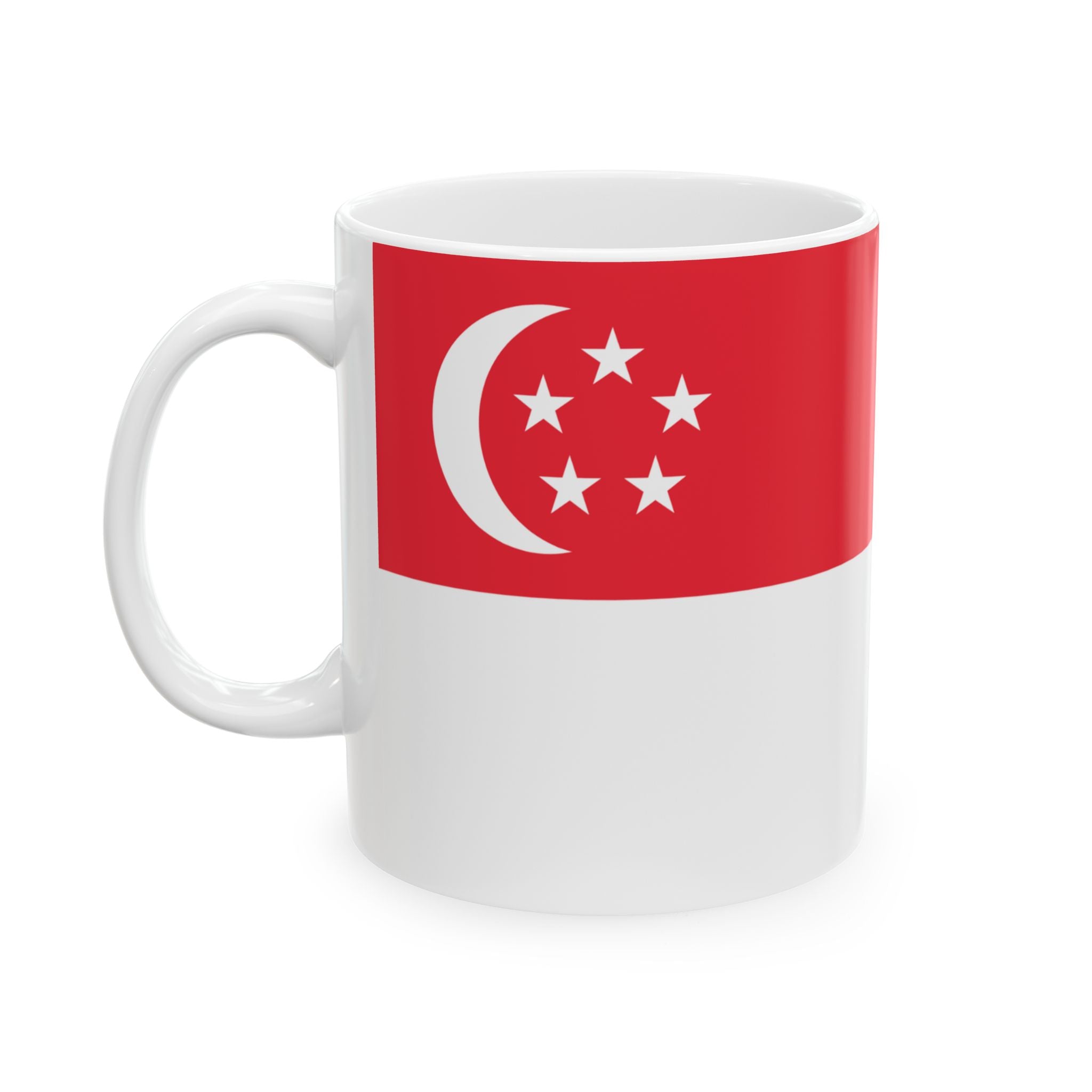 Singapore Flag Mug | Patriotic Coffee Cup | Gift for Expats, Singapore Heritage & Travelers