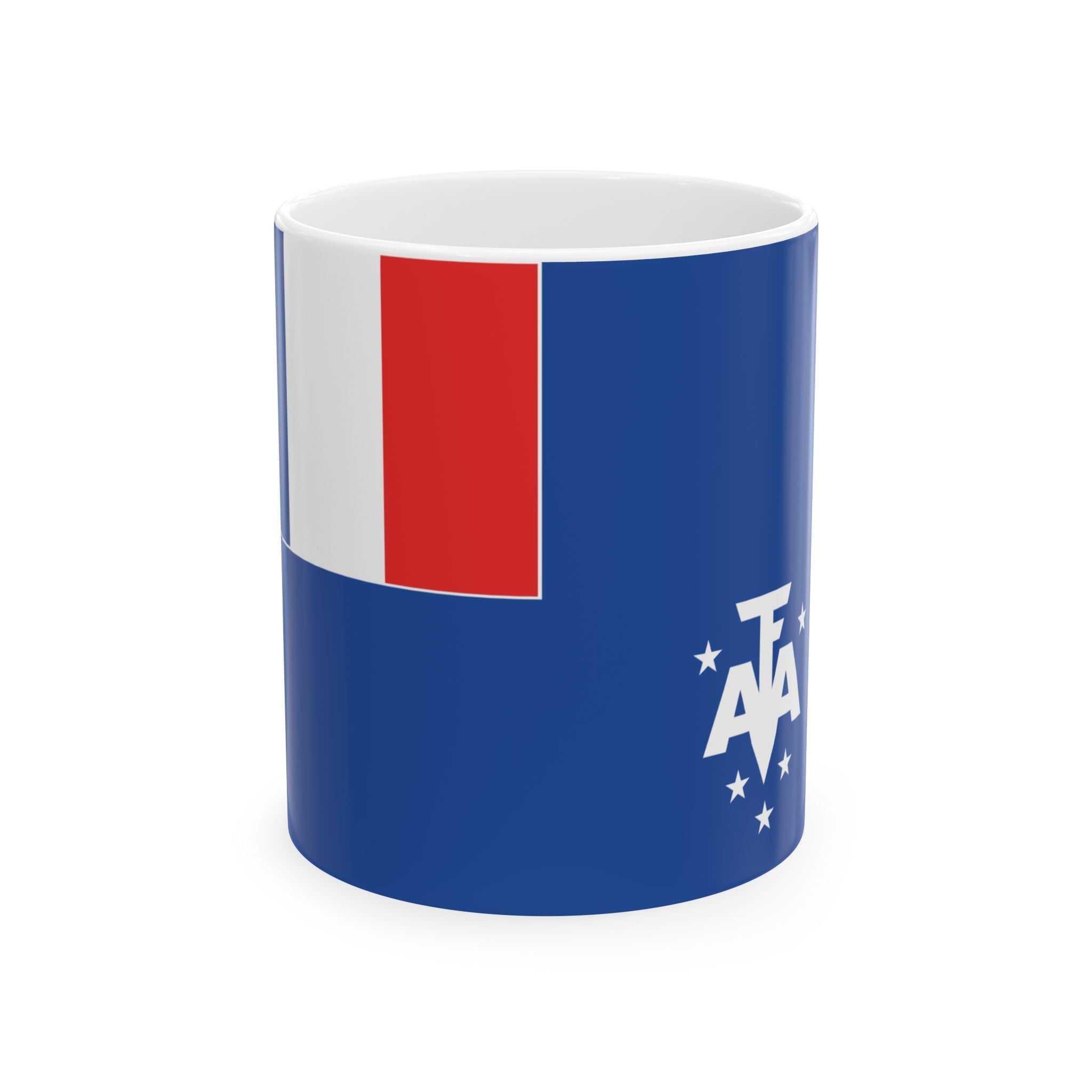 French Southern Antarctic Lands Flag Mug | Patriotic Coffee Cup | Gift for Expats, French Southern Antarctic Lands Heritage & Travelers