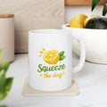 squeeze the day Summer Mug | Cute Coffee Mug | Beach Coffee Cup | Iced Coffee Mug | Summer Gift | Ceramic Mug