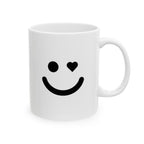 Love Eyes Emoji Mug Emoji Mug | Cute Minimalist Coffee Mug | Funny Ceramic Mug | Aesthetic Gift | Cute Coffee Cup