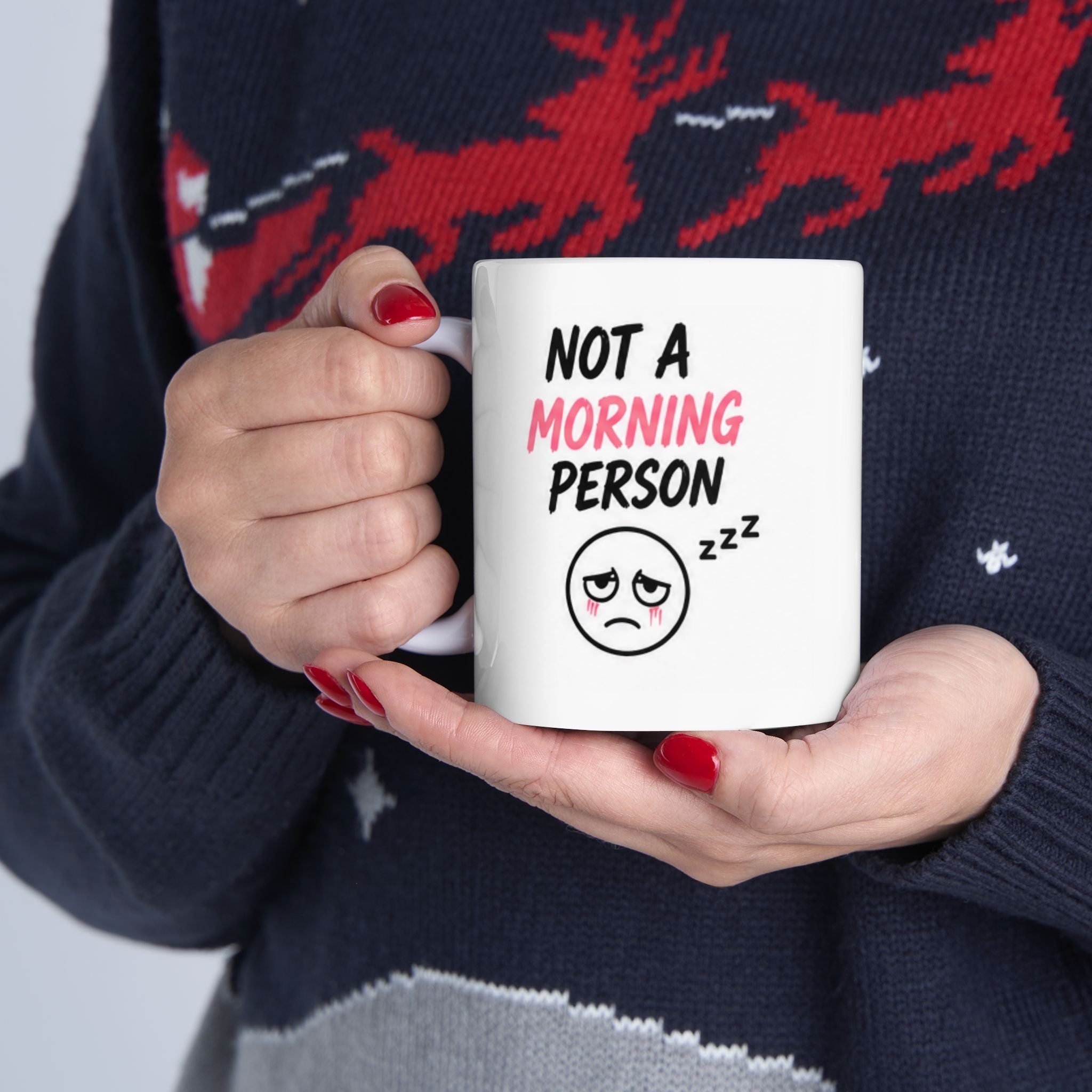 not a morning person Mug | Funny Coffee Mug | Iced Coffee Lover Gift | Cute Coffee Cup | Coffee Addict Mug | Ceramic Mug