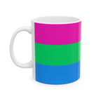 Polysexual Pride Mug | Polysexual Flag Coffee Cup | LGBTQ+ Pride Gift | Queer Community Mug