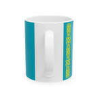 Kazakhstan Flag Mug | Patriotic Coffee Cup | Gift for Expats, Kazakhstan Heritage & Travelers