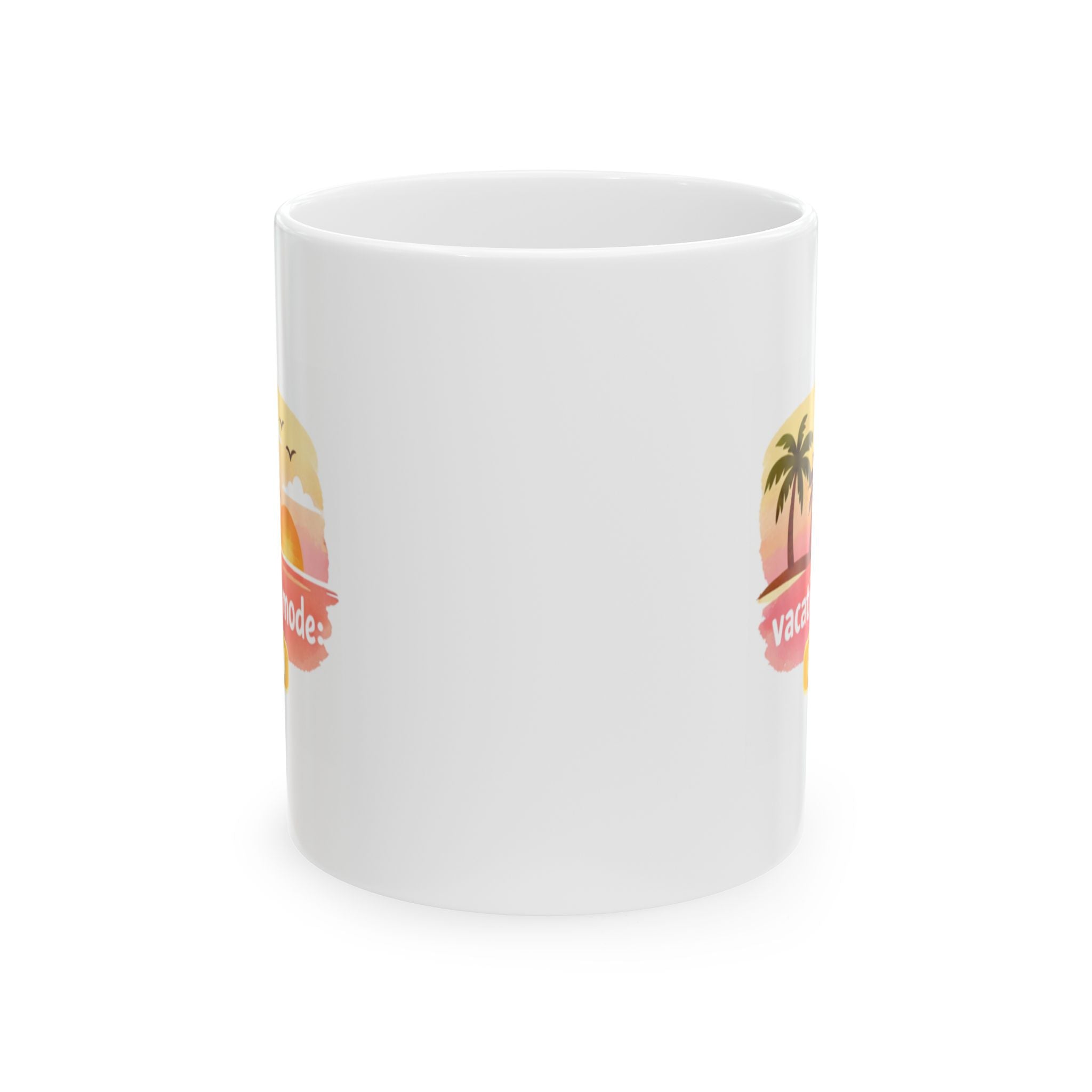 vacation mode ON Summer Mug | Cute Coffee Mug | Beach Coffee Cup | Iced Coffee Mug | Summer Gift | Ceramic Mug