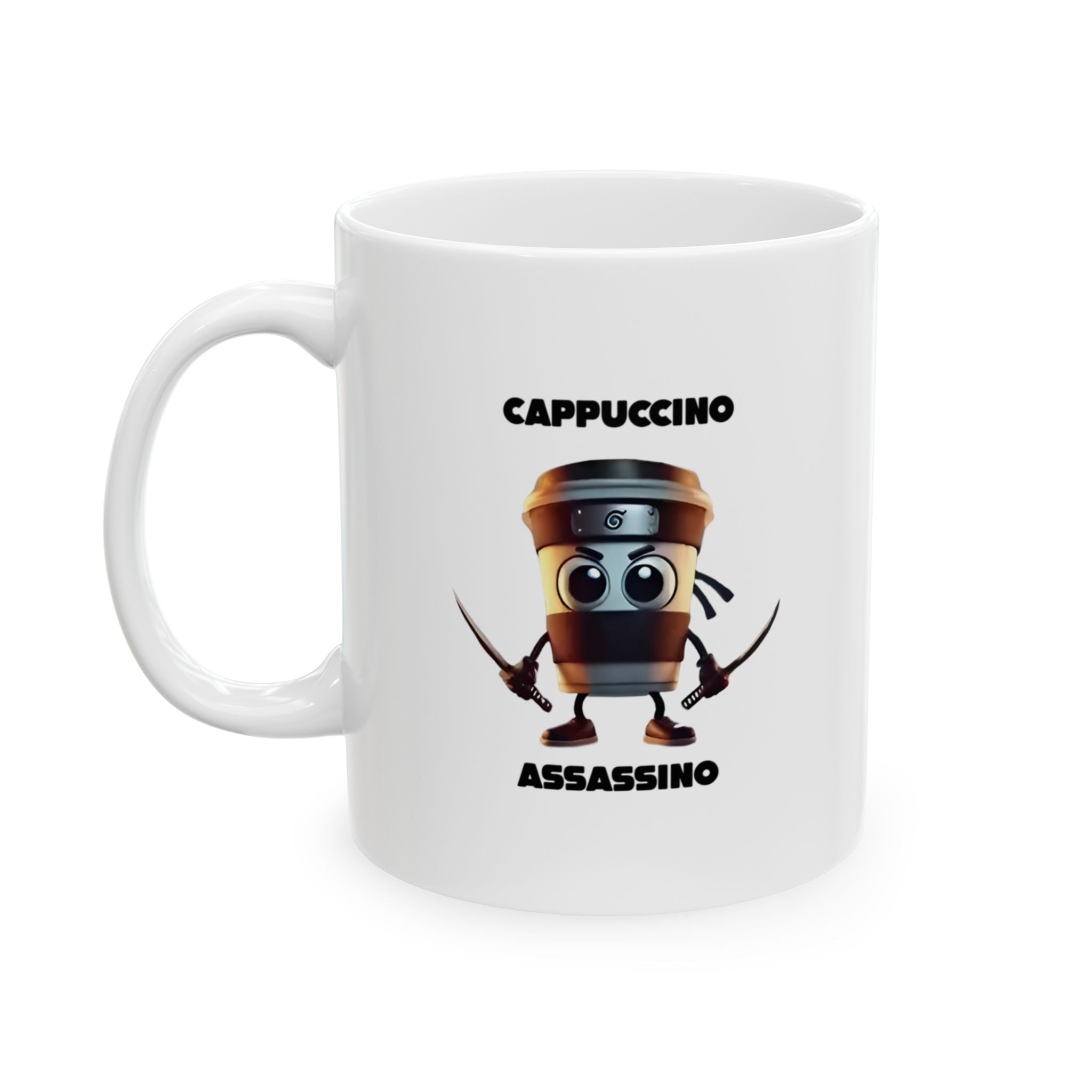 Cappuccino Assassino Mug | Italian Brainrot Mug | Funny Meme Coffee Mug | Viral TikTok Gift | Ceramic Coffee Cup