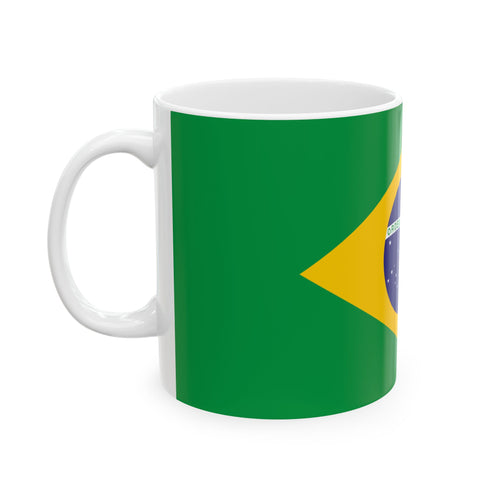 Brazil Flag Mug | Patriotic Coffee Cup | Gift for Expats, Brazil Heritage & Travelers