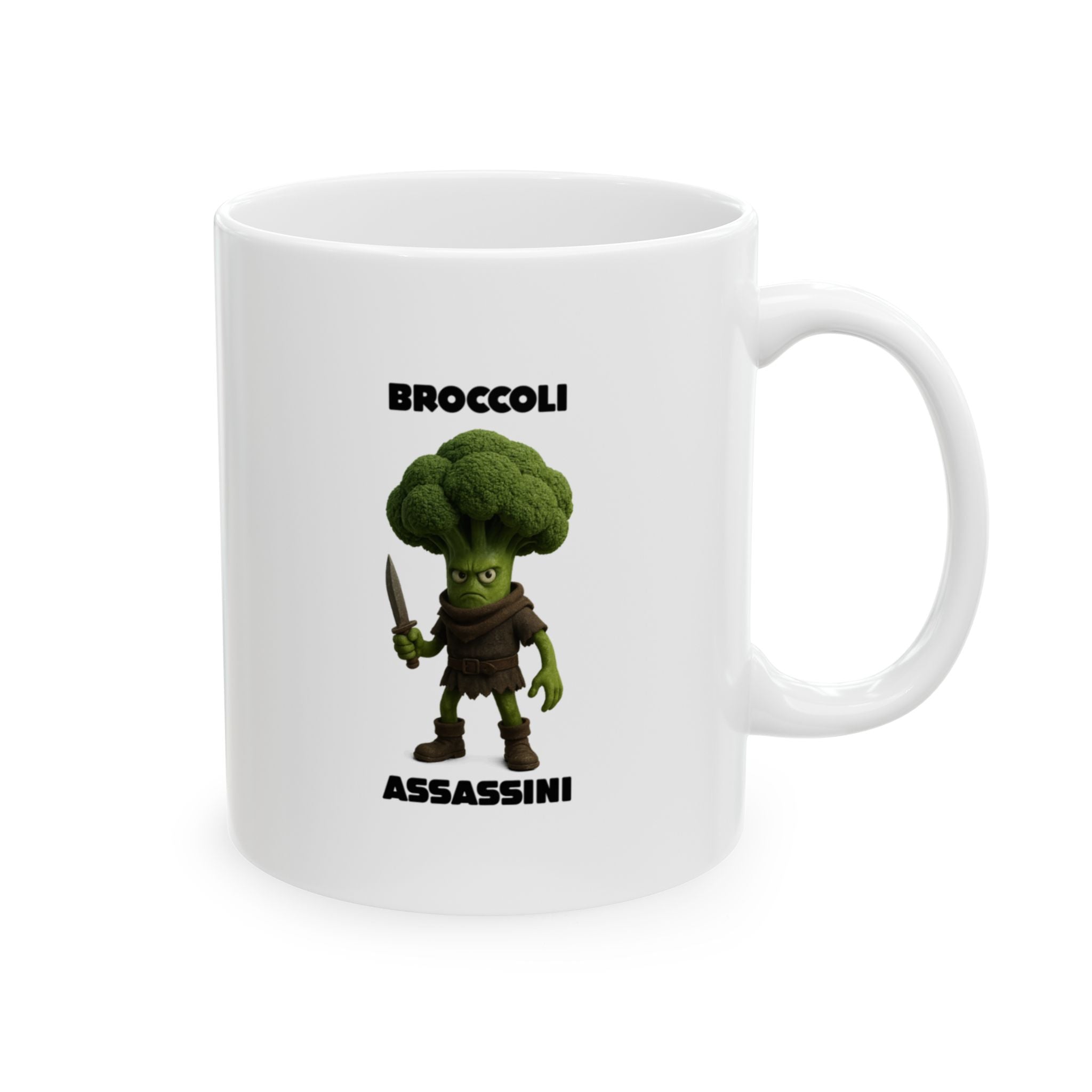 Broccoli Assassini Mug | Italian Brainrot Mug | Funny Meme Coffee Mug | Viral TikTok Gift | Ceramic Coffee Cup