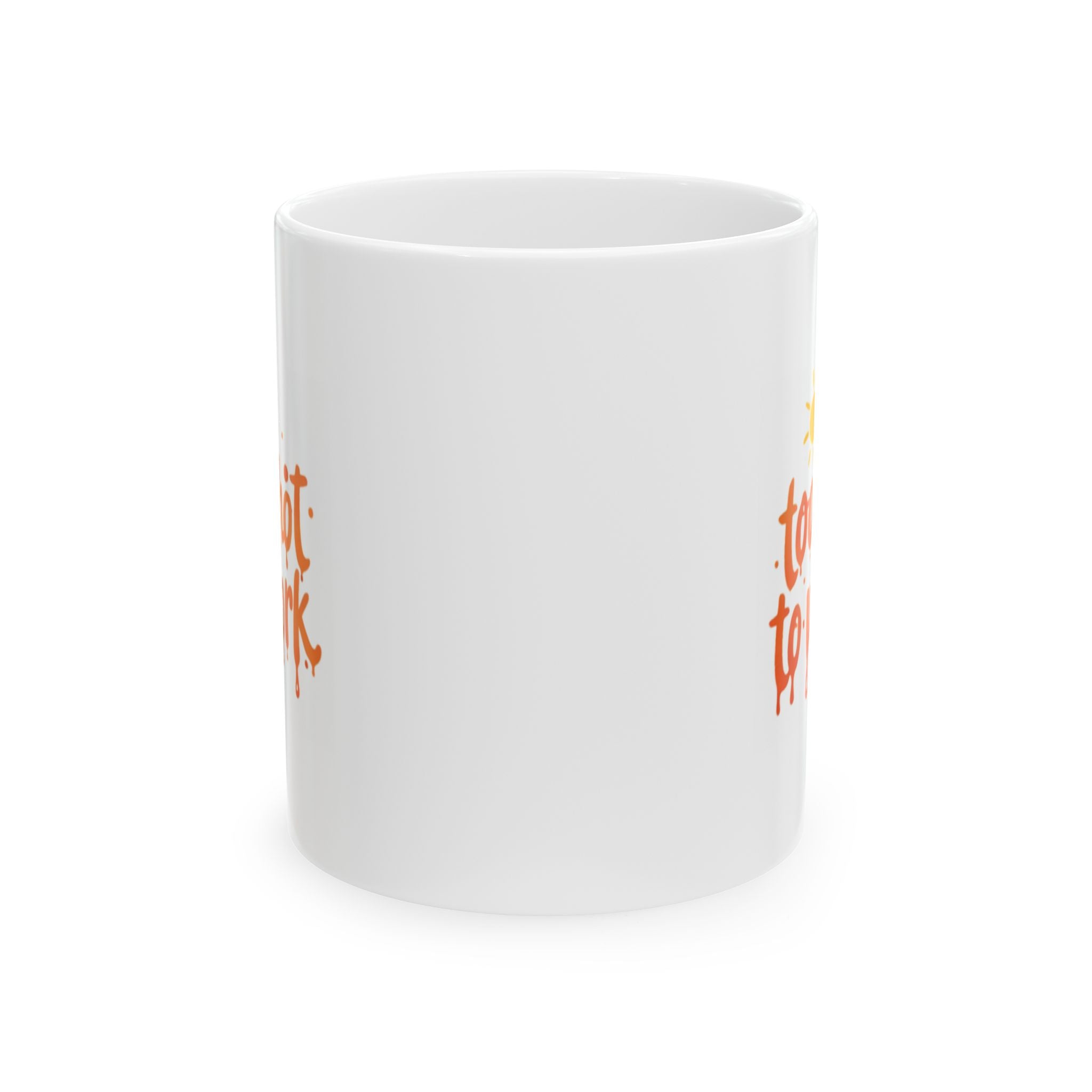 too hot to work Summer Mug | Cute Coffee Mug | Beach Coffee Cup | Iced Coffee Mug | Summer Gift | Ceramic Mug