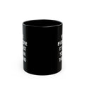 Minimalist F*ck Everyone Black Coffee Mug, Funny Swear Word Motivational Cup, Sleek Bold Typography Desk Gift for Coworker