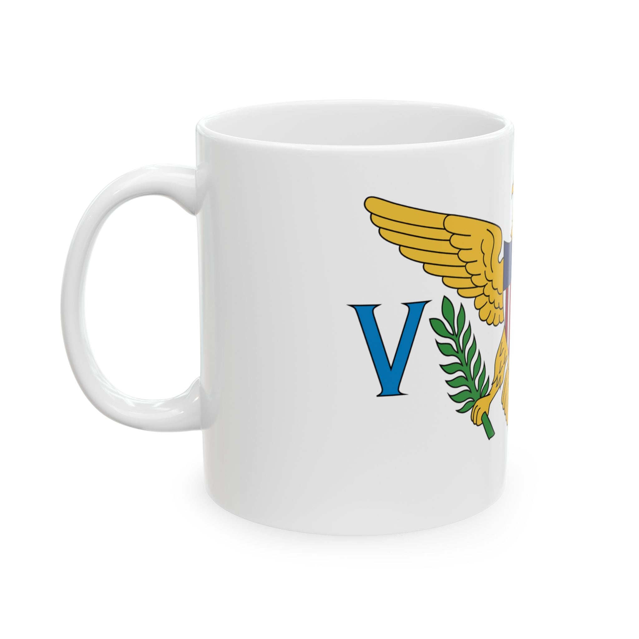 United States Virgin Islands Flag Mug | Patriotic Coffee Cup | Gift for Expats, United States Virgin Islands Heritage & Travelers