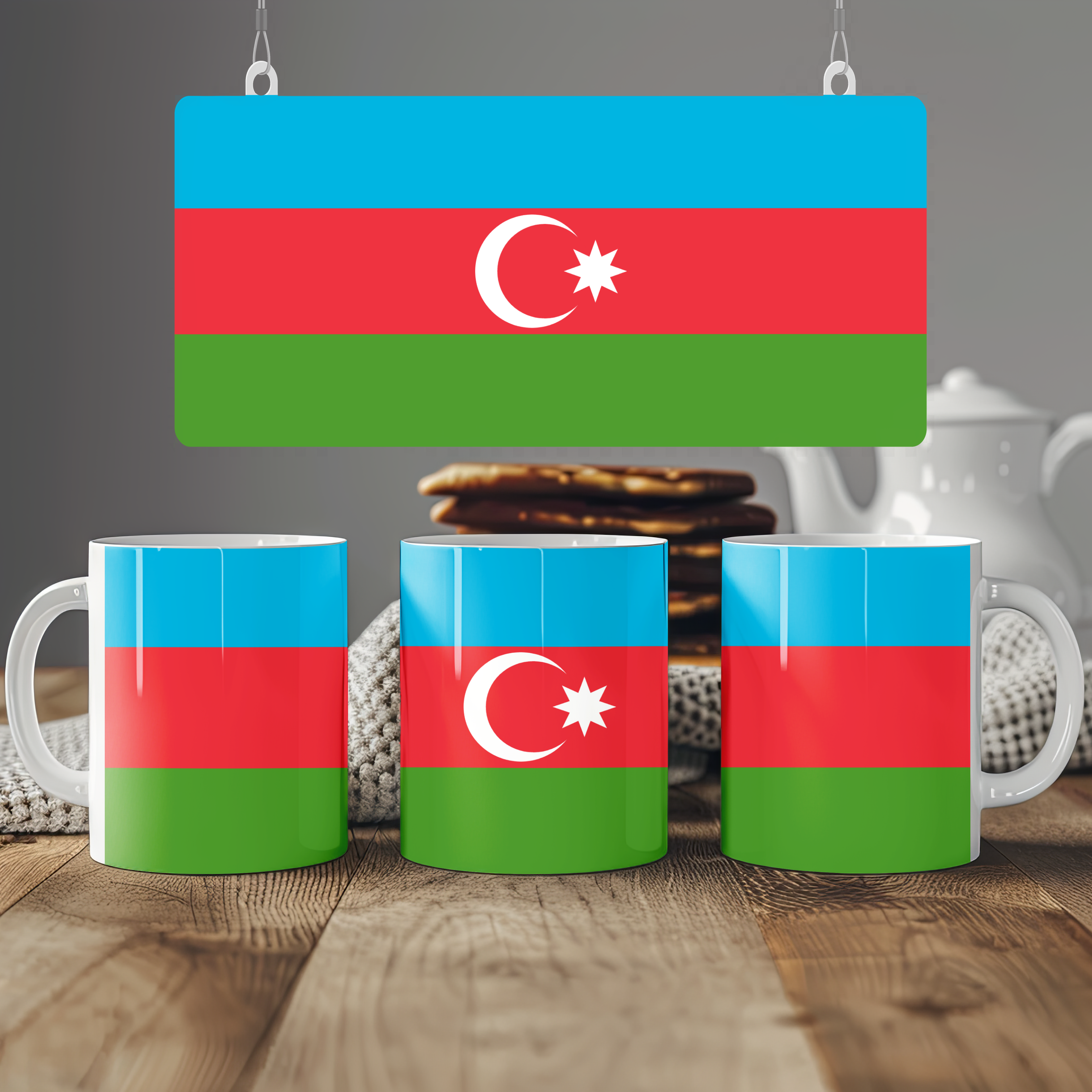 Azerbaijan Flag Mug | Patriotic Coffee Cup | Gift for Expats, Azerbaijan Heritage & Travelers