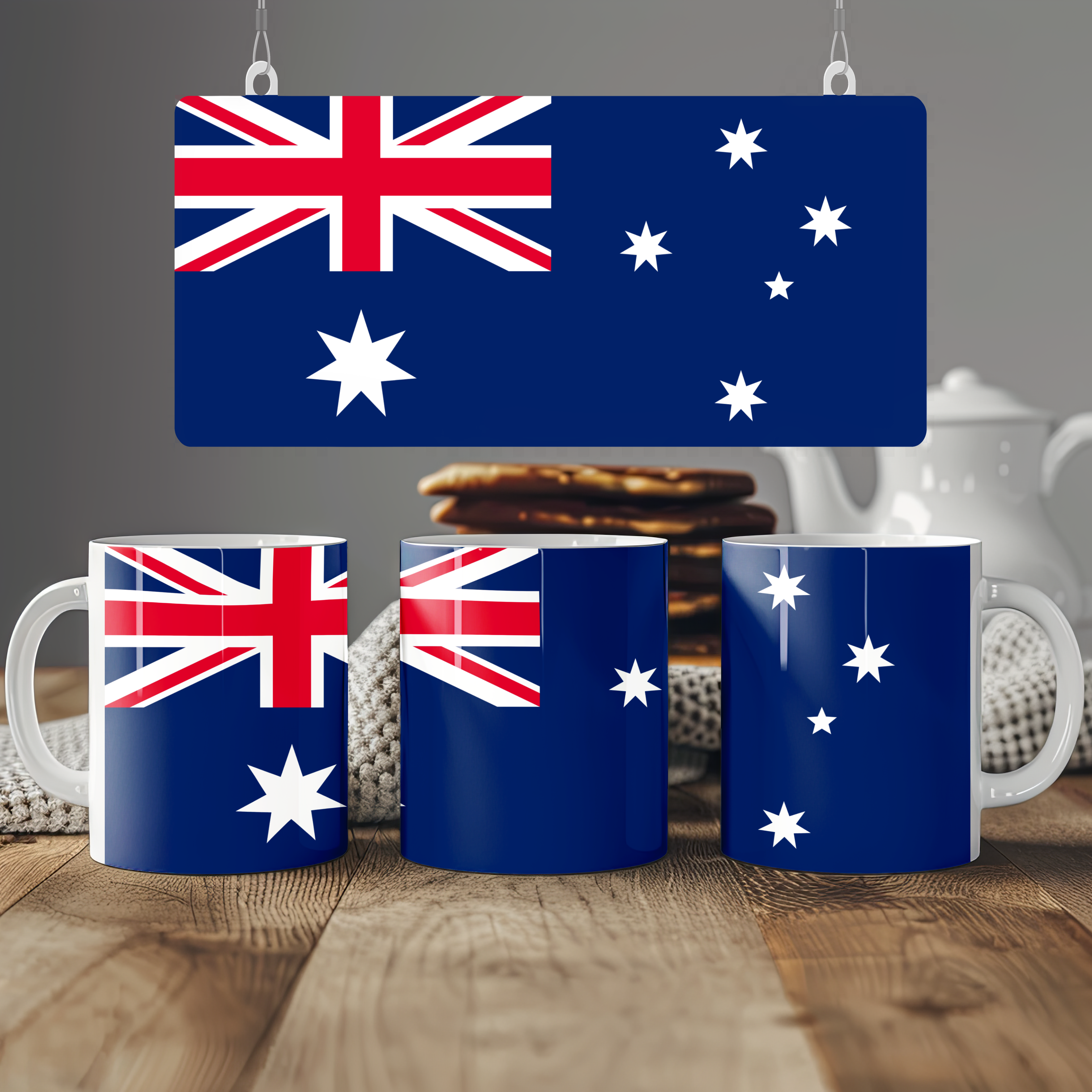 Australia Flag Mug | Patriotic Coffee Cup | Gift for Expats, Australia Heritage & Travelers