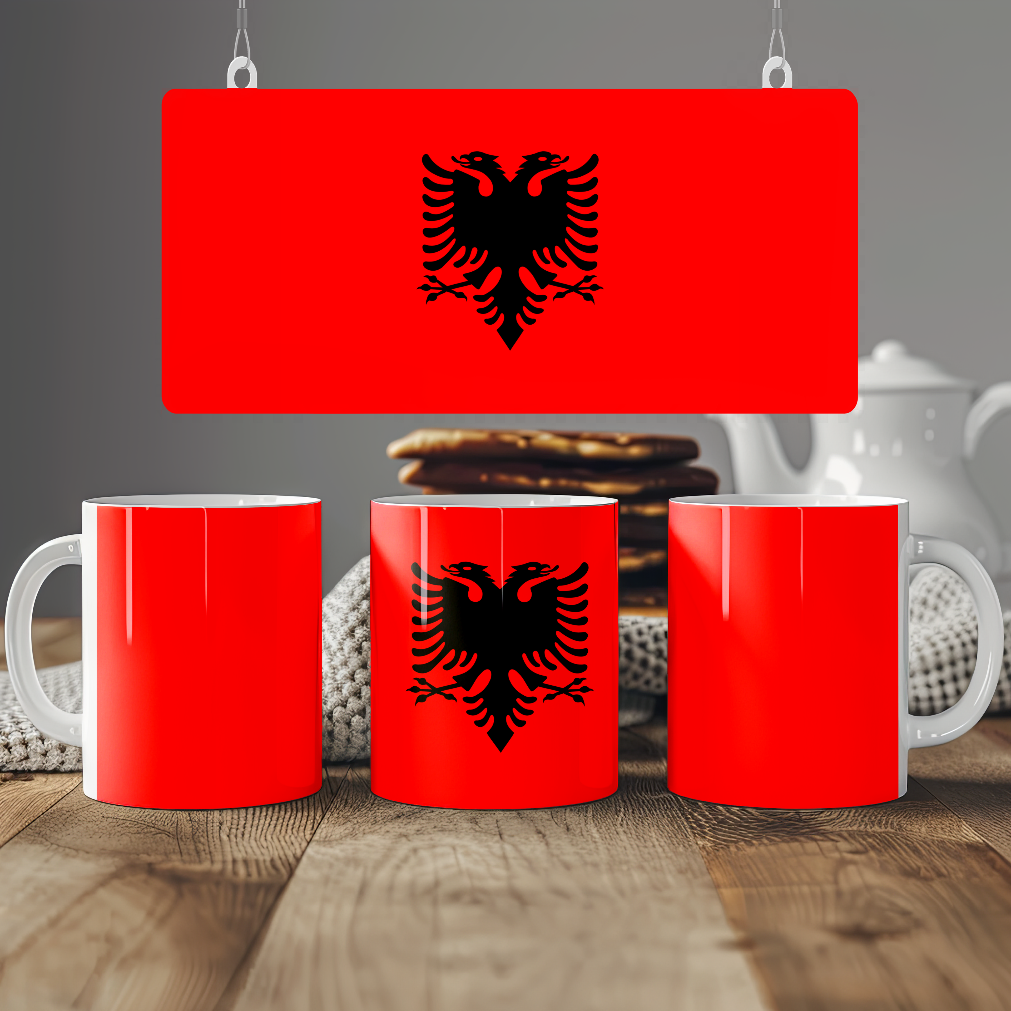 Albania Flag Mug | Patriotic Coffee Cup | Gift for Expats, Albania Heritage & Travelers