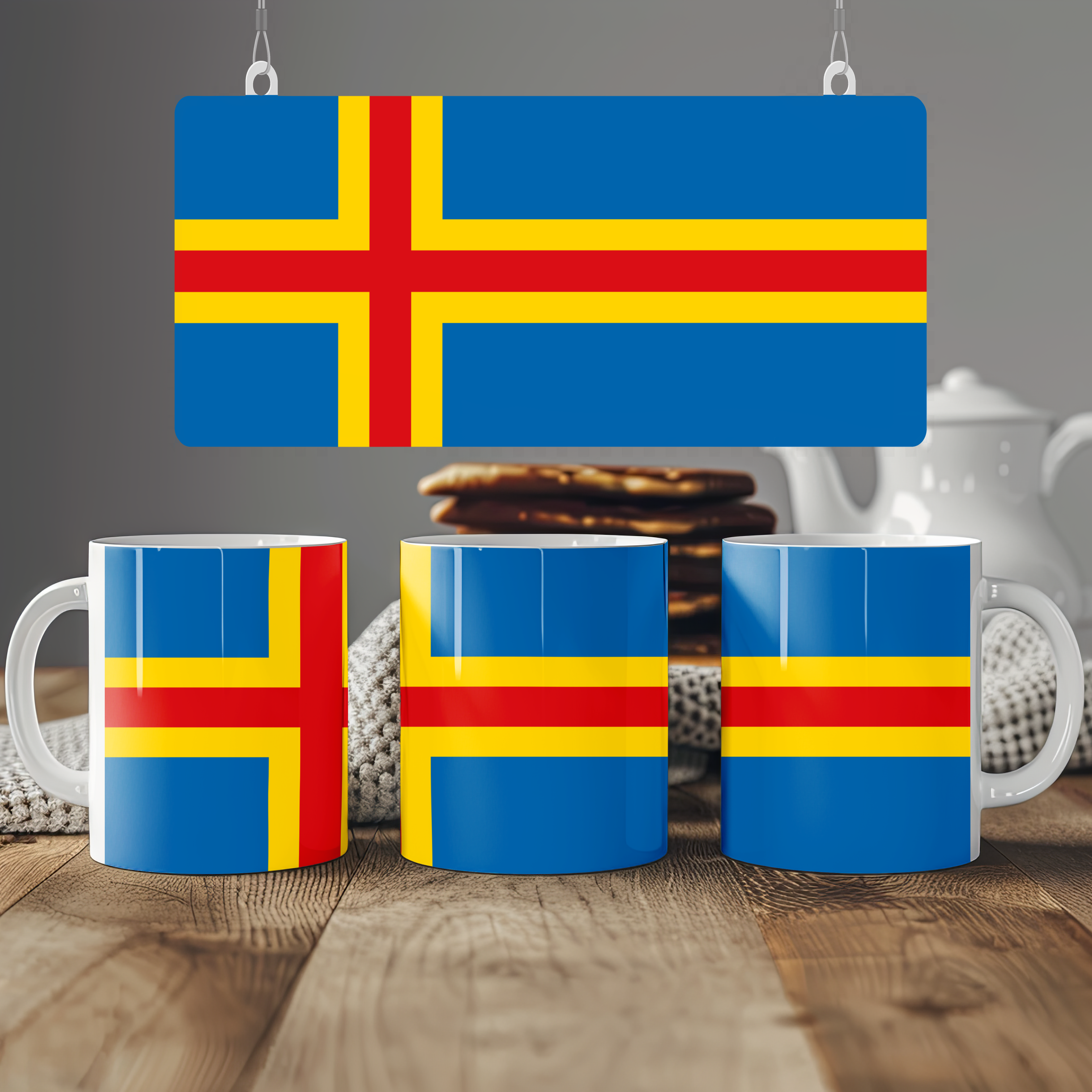 Aland Islands Flag Mug | Patriotic Coffee Cup | Gift for Expats, Åland Islands Heritage & Travelers