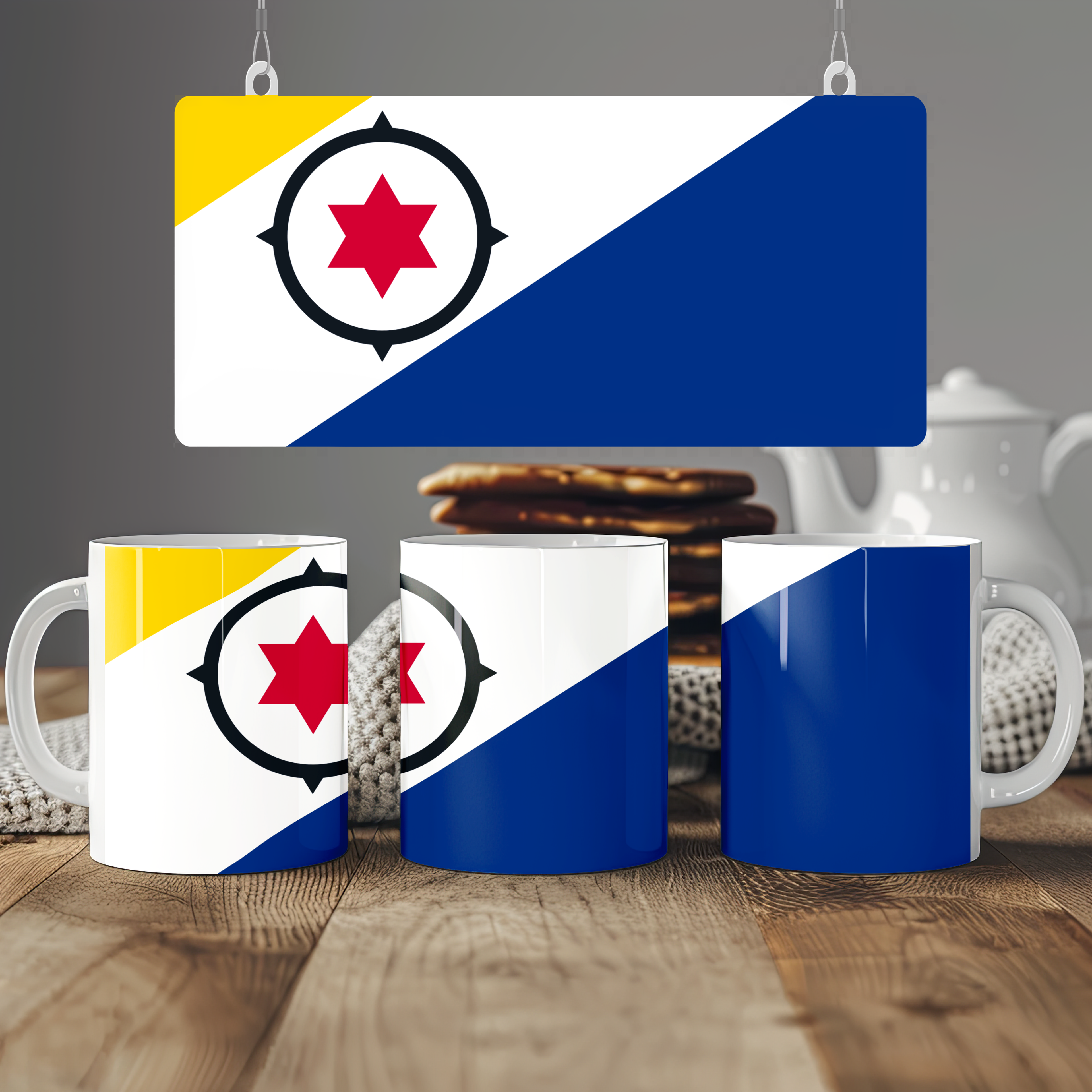 Caribbean Netherlands Flag Mug | Patriotic Coffee Cup | Gift for Expats, Caribbean Netherlands Heritage & Travelers