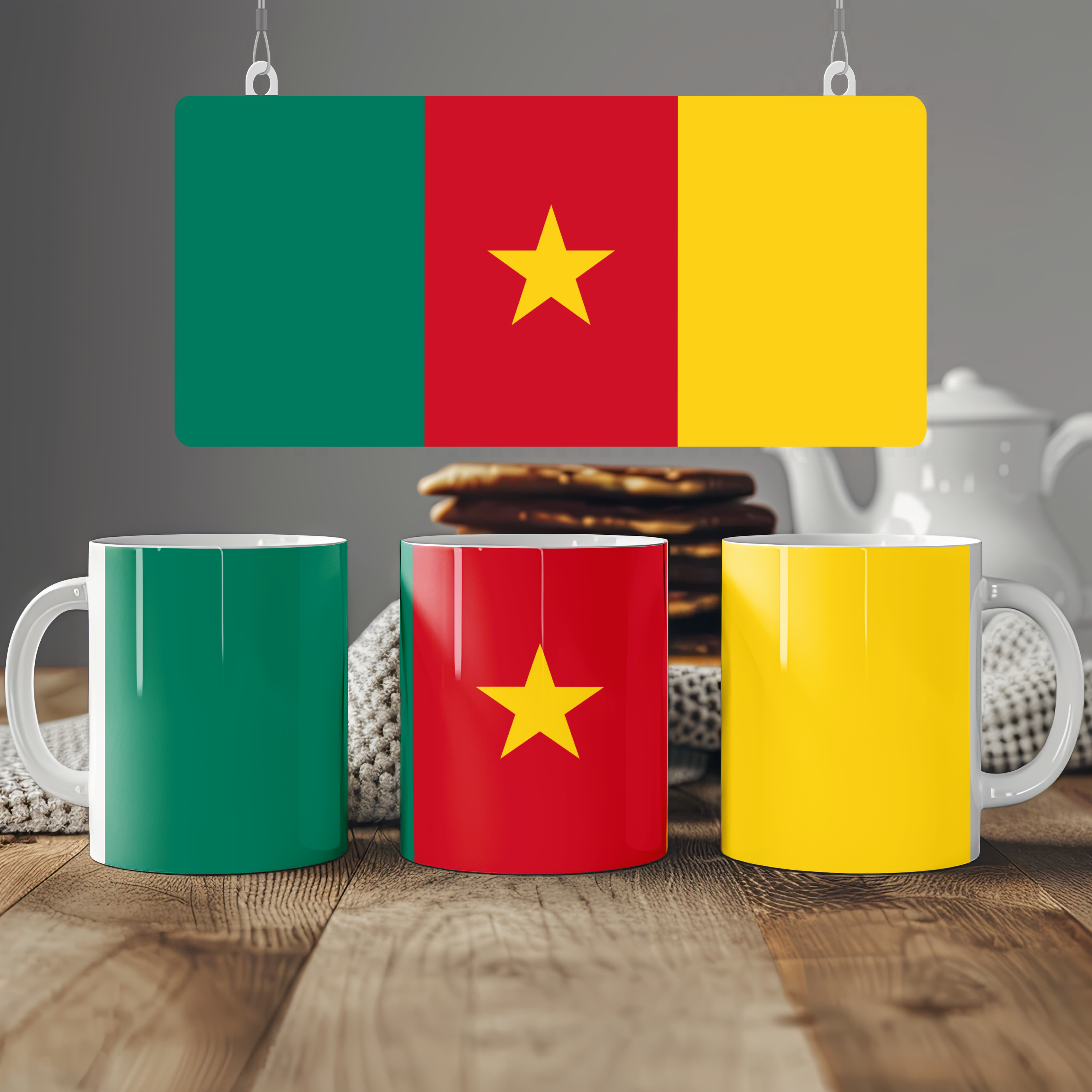 Cameroon Flag Mug | Patriotic Coffee Cup | Gift for Expats, Cameroon Heritage & Travelers