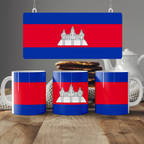 Cambodia Flag Mug | Patriotic Coffee Cup | Gift for Expats, Cambodia Heritage & Travelers