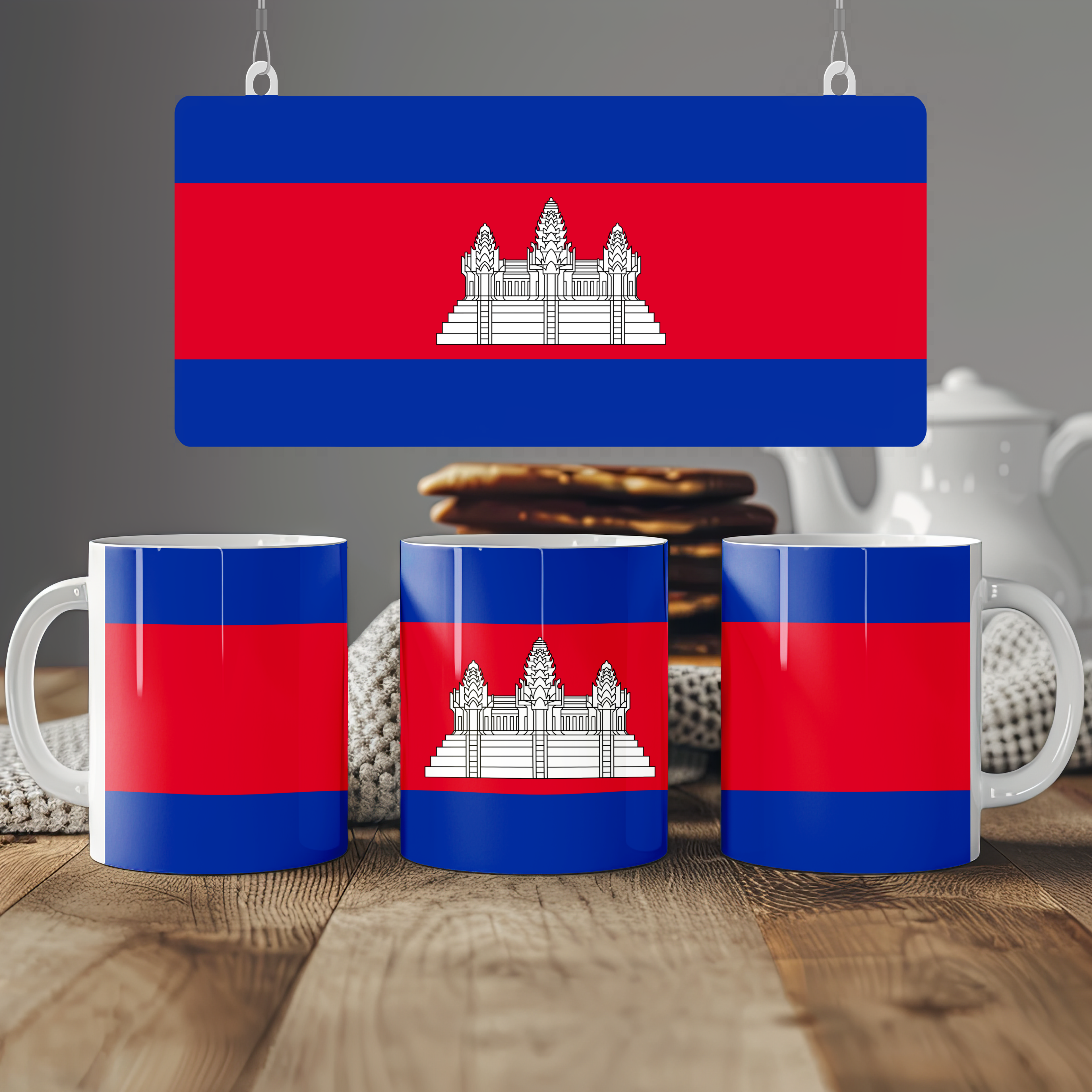 Cambodia Flag Mug | Patriotic Coffee Cup | Gift for Expats, Cambodia Heritage & Travelers