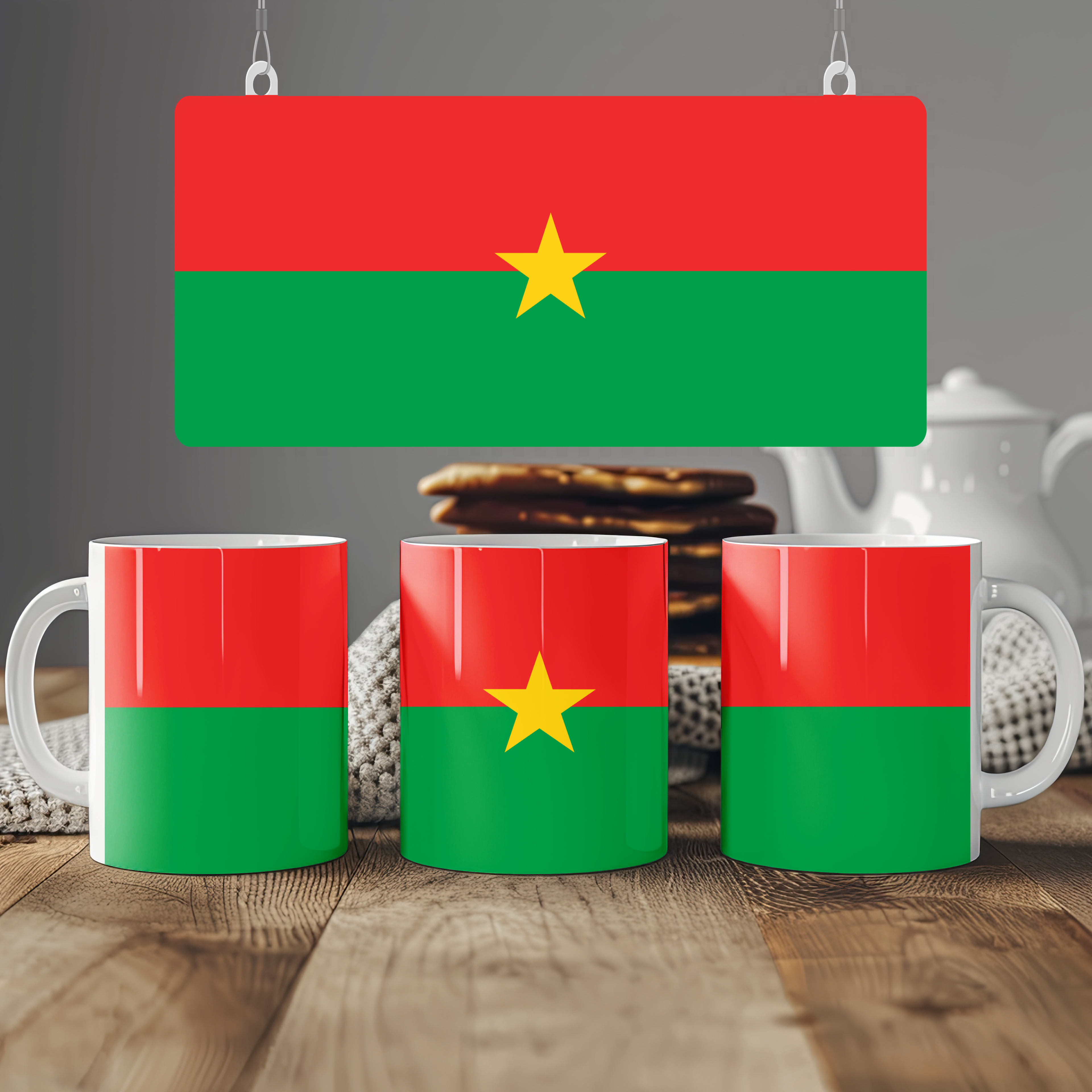 Burkina Faso Flag Mug | Patriotic Coffee Cup | Gift for Expats, Burkina Faso Heritage & Travelers