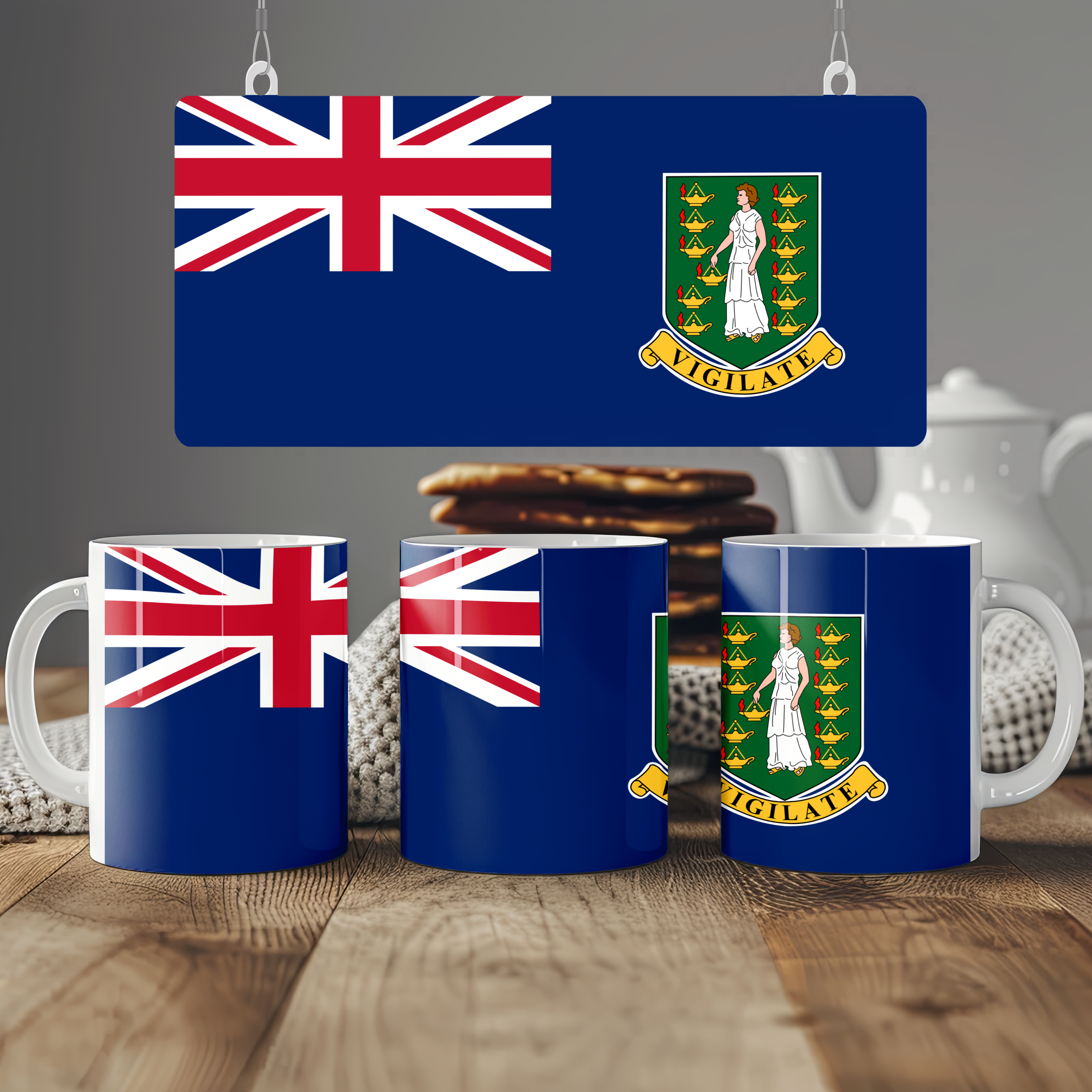 British Virgin Islands Flag Mug | Patriotic Coffee Cup | Gift for Expats, British Virgin Islands Heritage & Travelers