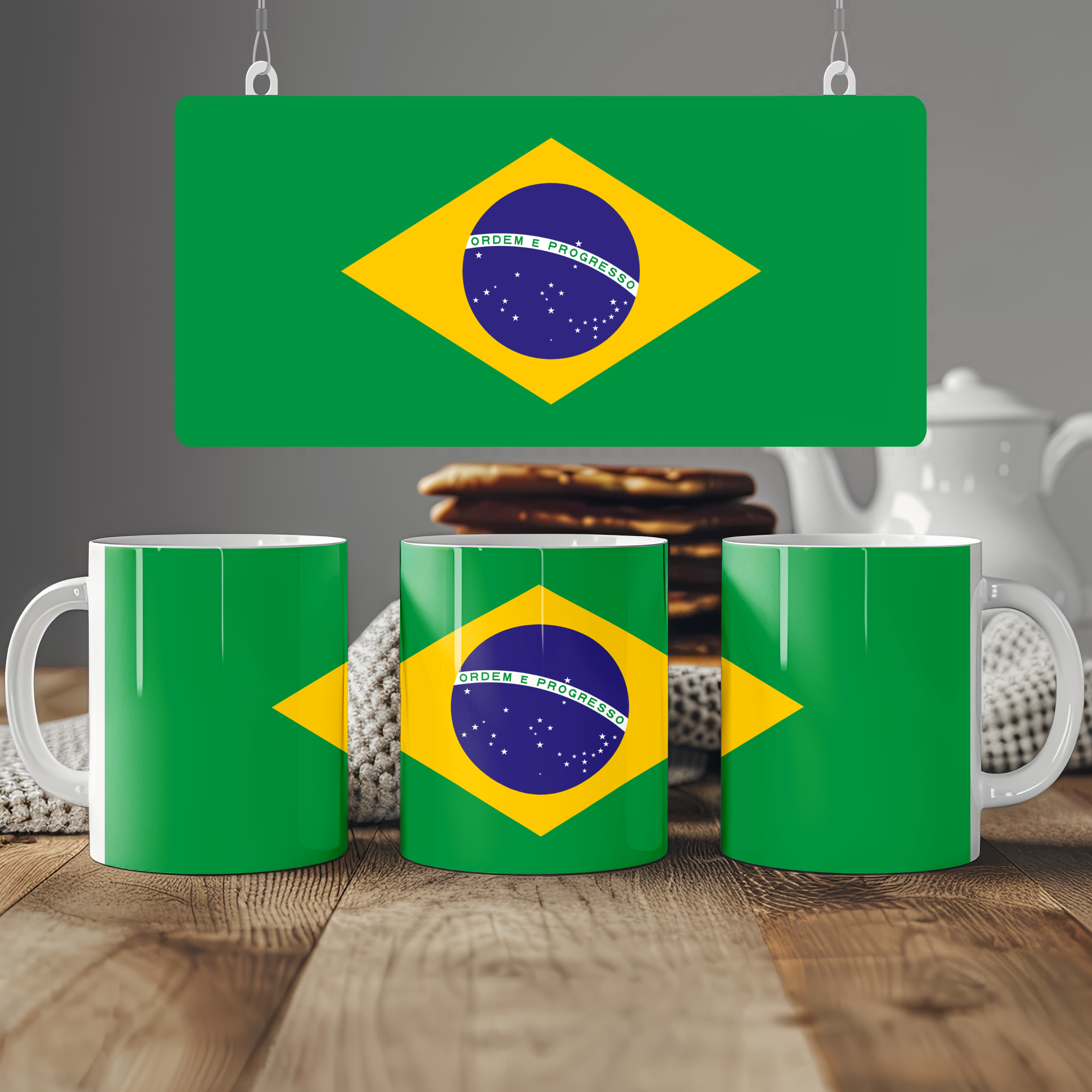 Brazil Flag Mug | Patriotic Coffee Cup | Gift for Expats, Brazil Heritage & Travelers