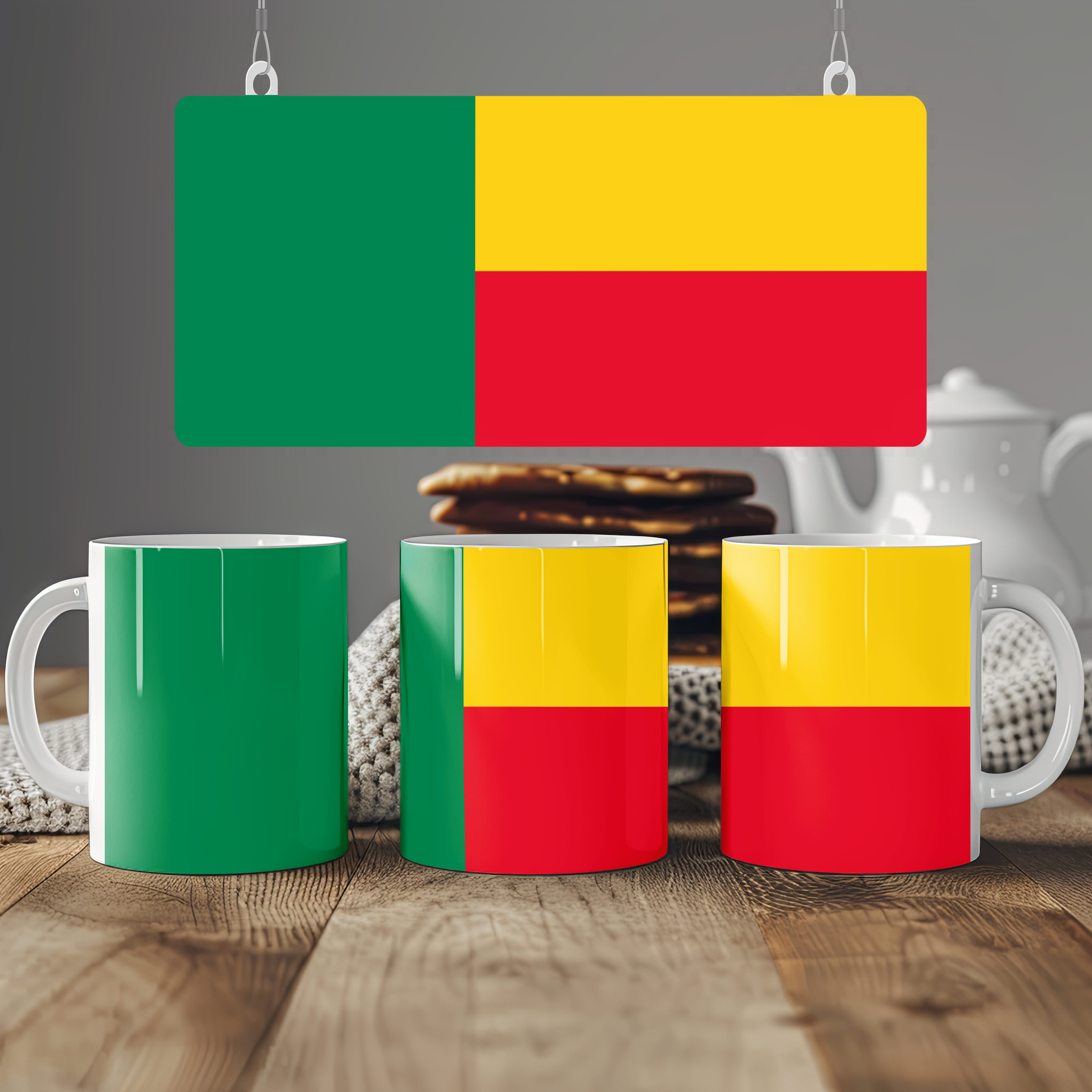 Benin Flag Mug | Patriotic Coffee Cup | Gift for Expats, Benin Heritage & Travelers