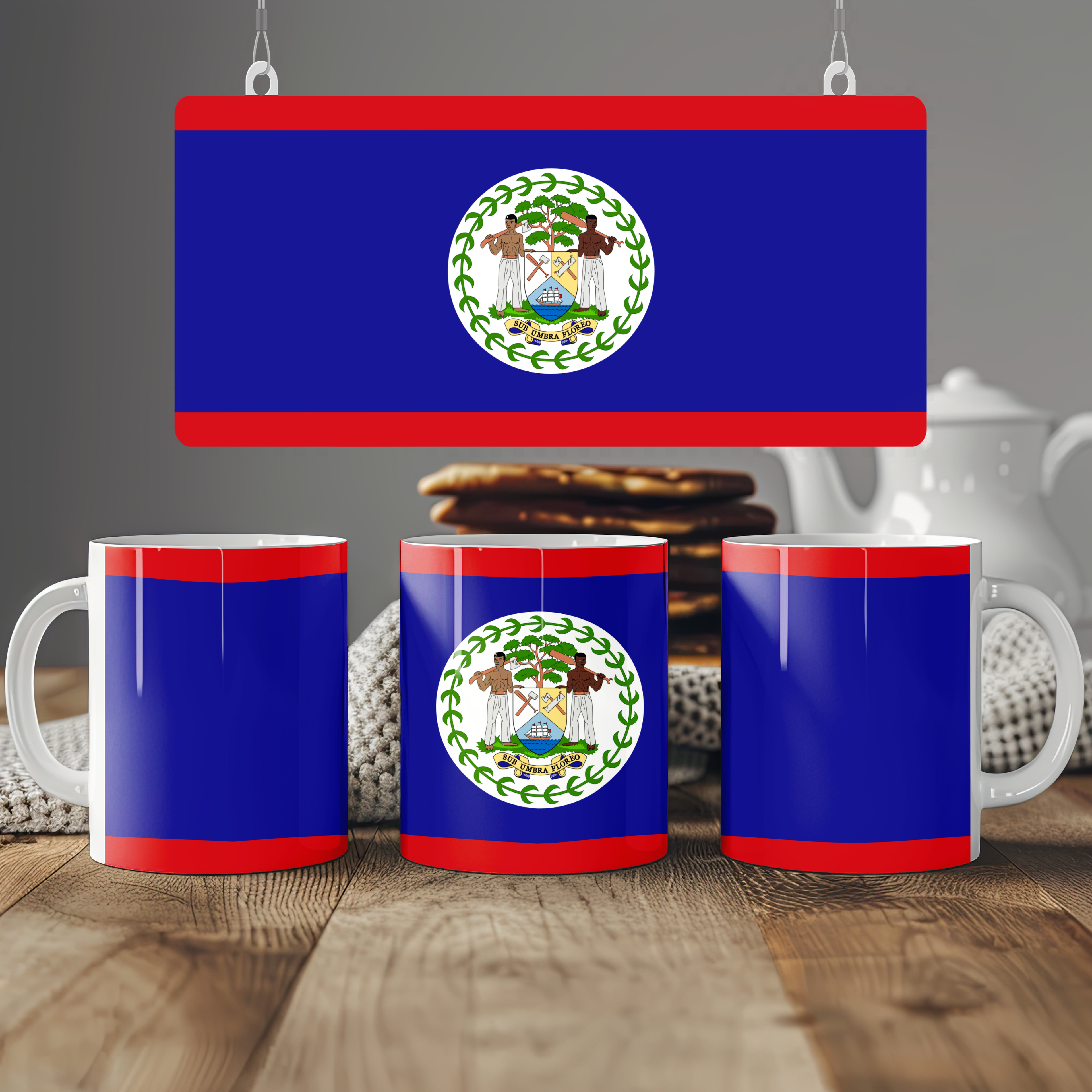 Belize Flag Mug | Patriotic Coffee Cup | Gift for Expats, Belize Heritage & Travelers
