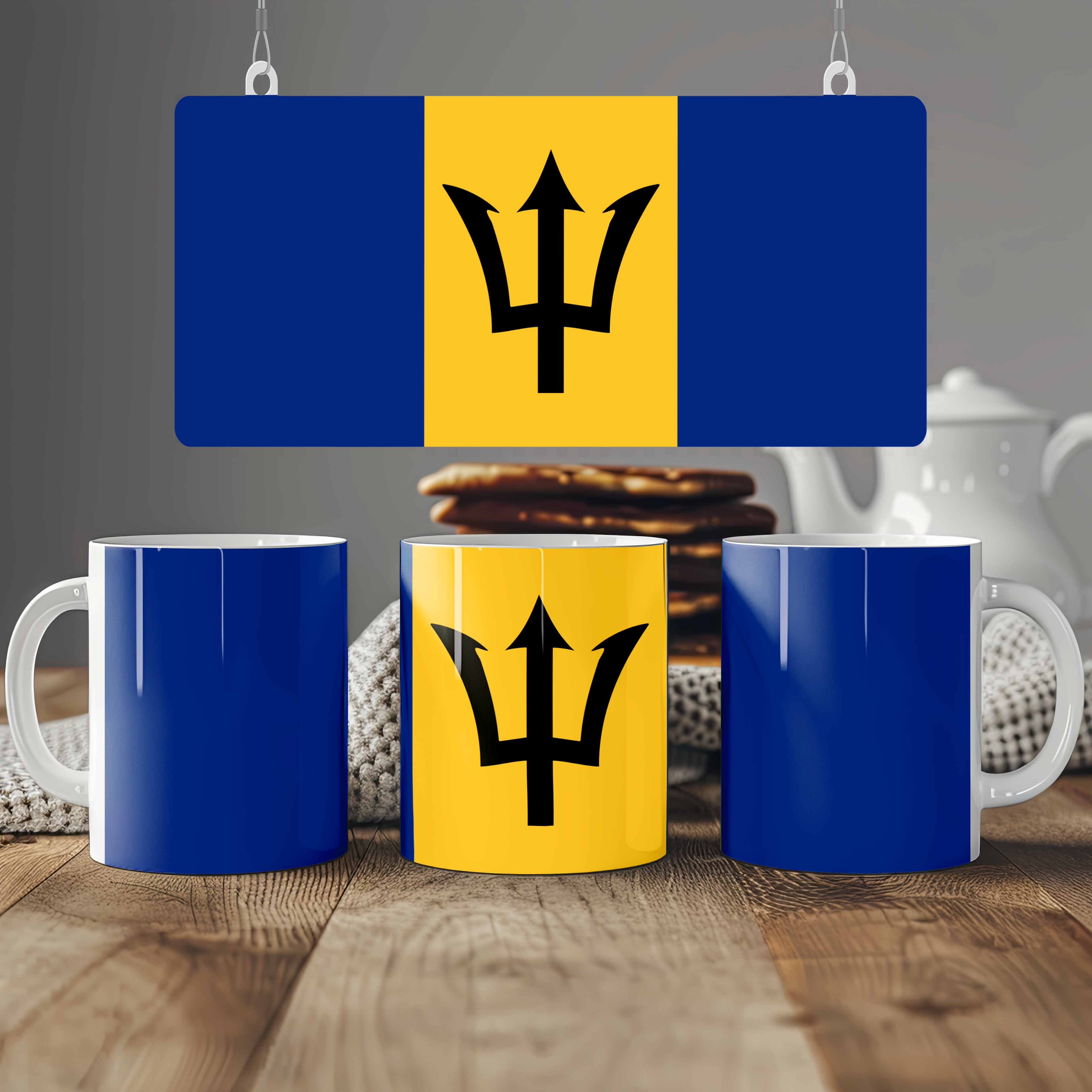 Barbados Flag Mug | Patriotic Coffee Cup | Gift for Expats, Barbados Heritage & Travelers