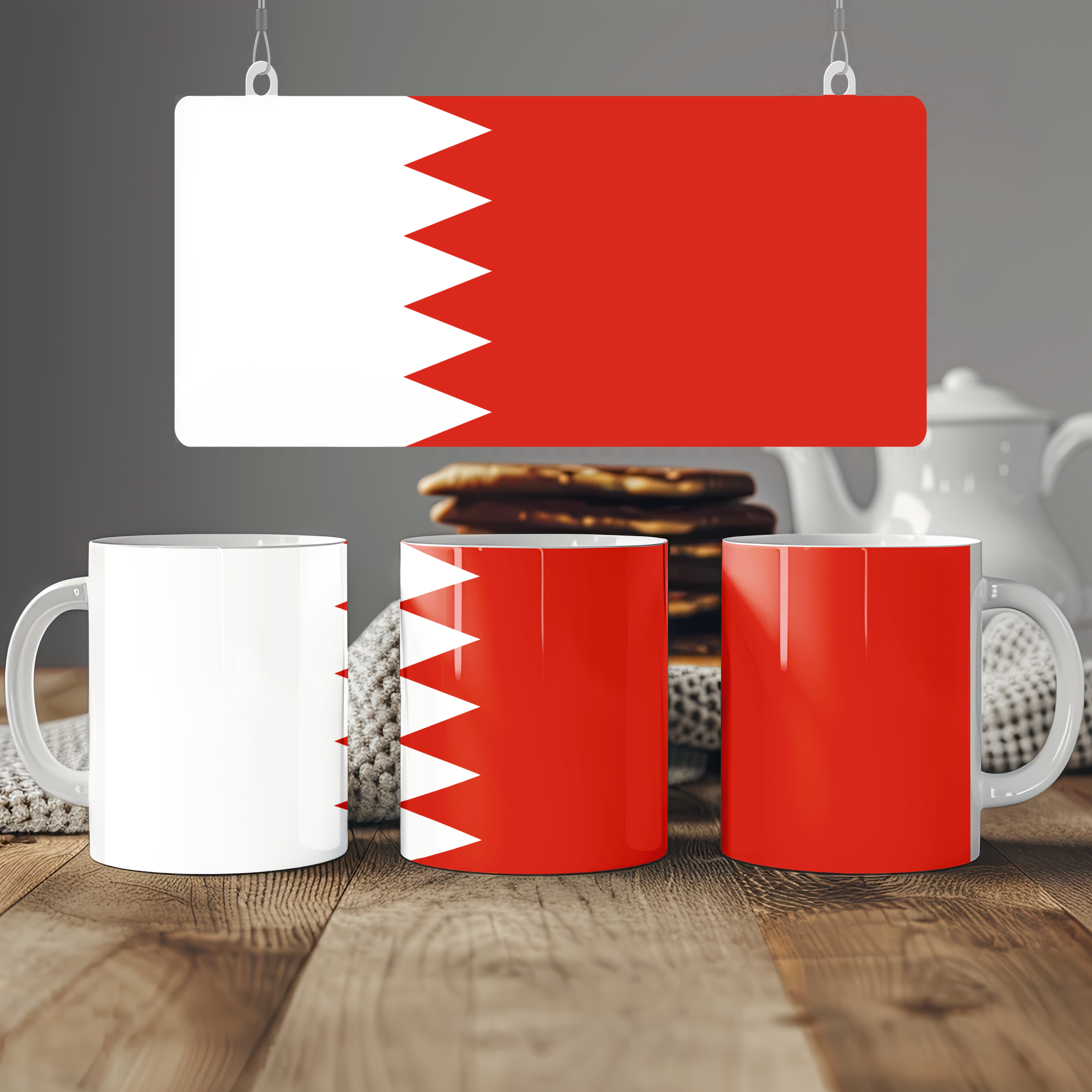 Bahrain Flag Mug | Patriotic Coffee Cup | Gift for Expats, Bahrain Heritage & Travelers