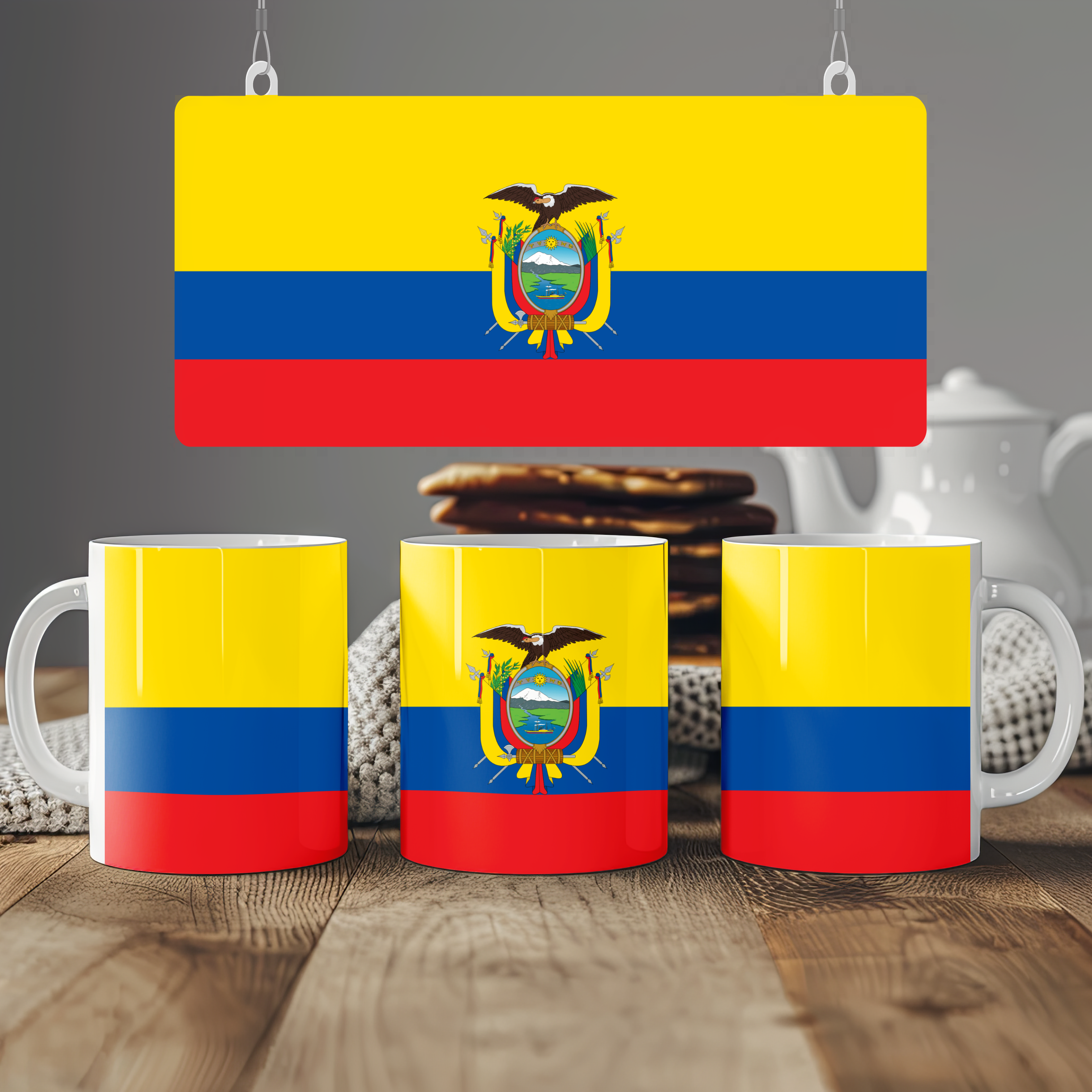 Ecuador Flag Mug | Patriotic Coffee Cup | Gift for Expats, Ecuador Heritage & Travelers