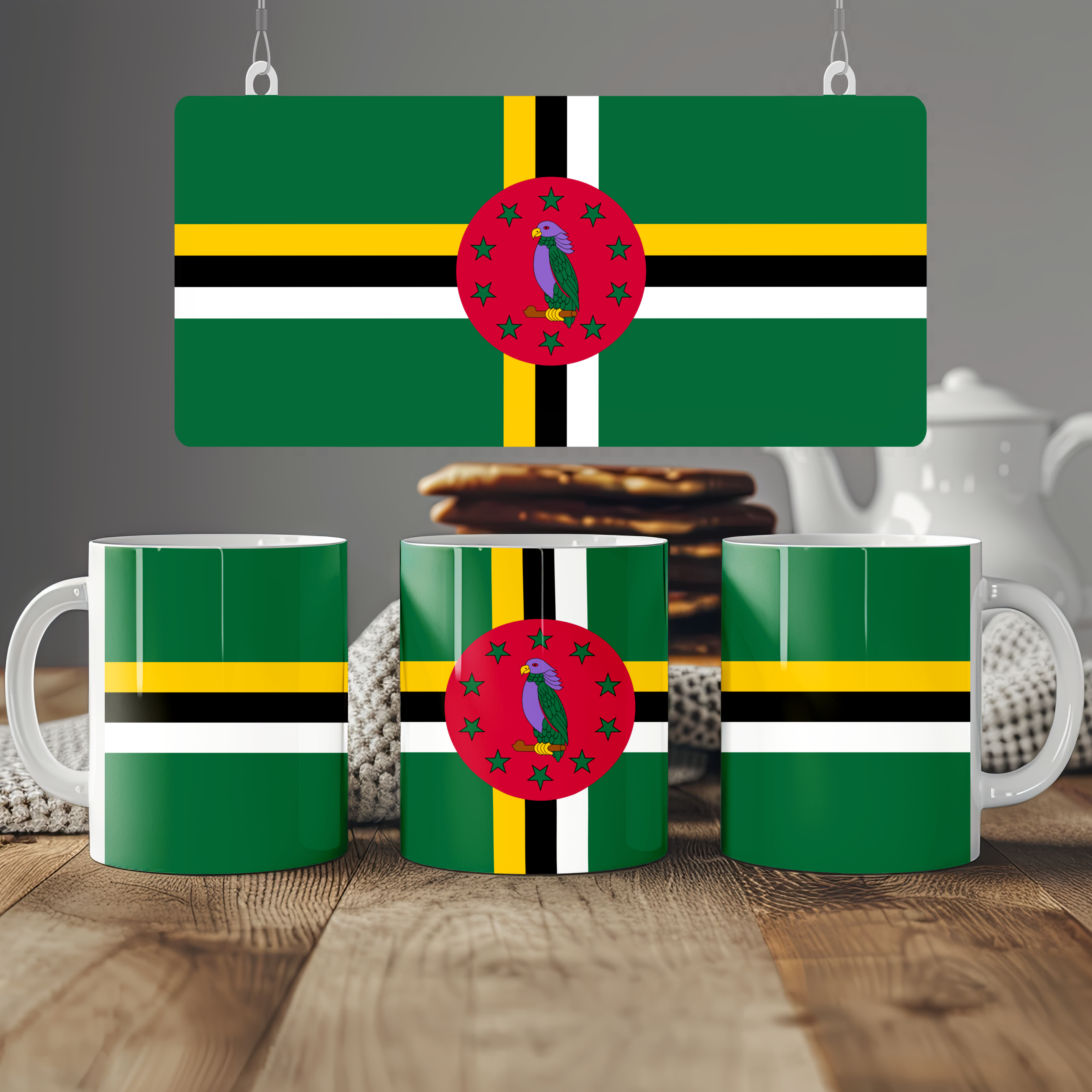 Dominica Flag Mug | Patriotic Coffee Cup | Gift for Expats, Dominica Heritage & Travelers