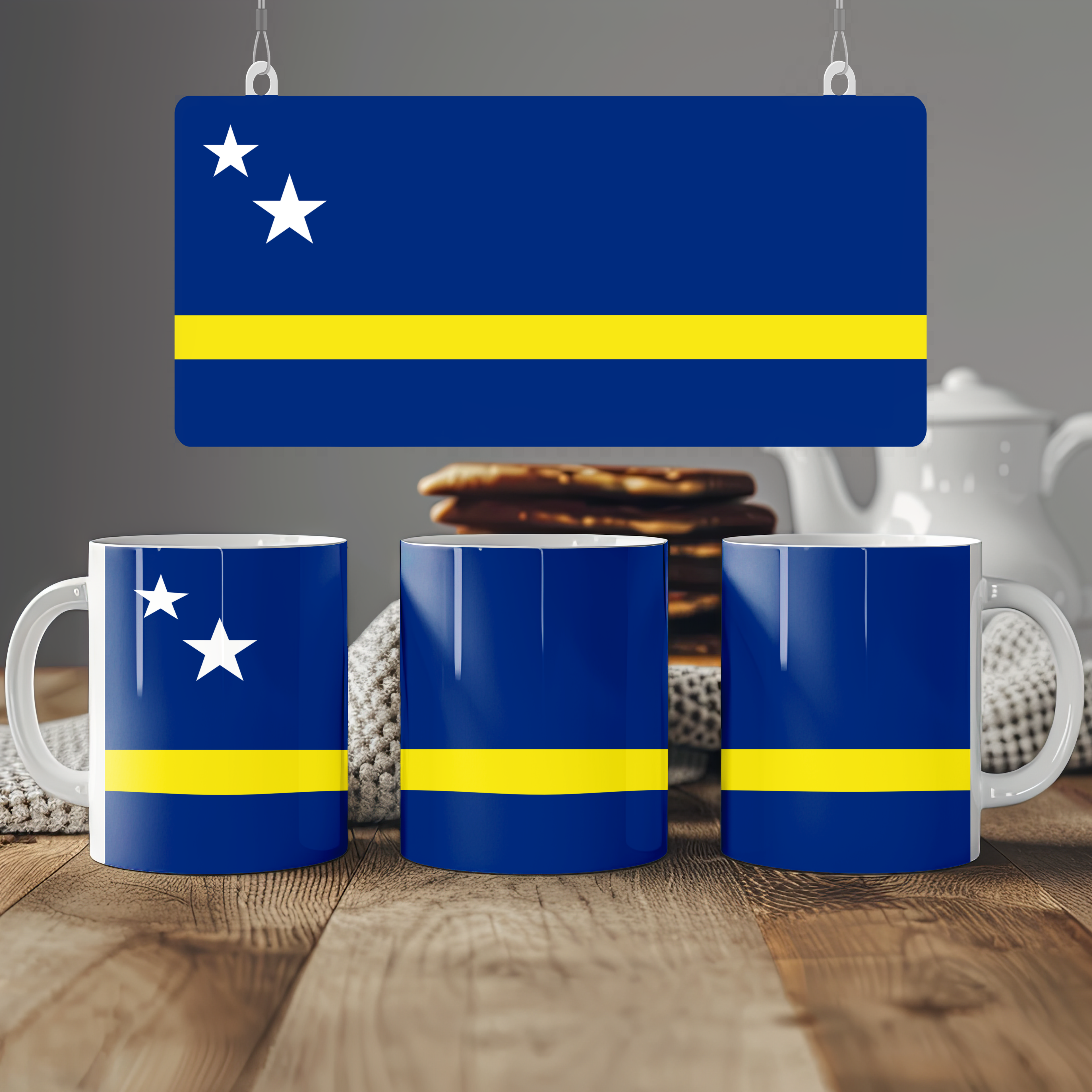 Curaçao Flag Mug | Patriotic Coffee Cup | Gift for Expats, Curaçao Heritage & Travelers