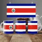 Costa Rica Flag Mug | Patriotic Coffee Cup | Gift for Expats, Costa Rica Heritage & Travelers