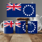 Cook Islands Flag Mug | Patriotic Coffee Cup | Gift for Expats, Cook Islands Heritage & Travelers